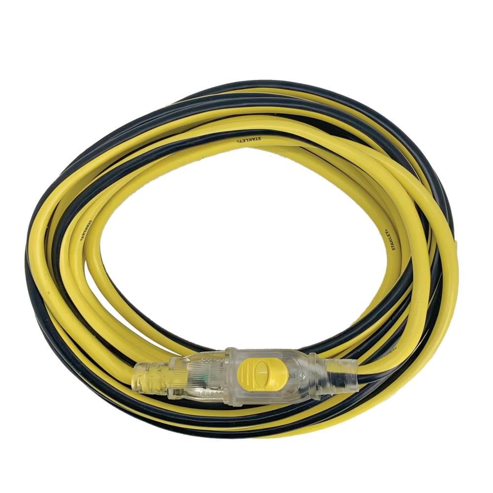Overleven alleen extreem Stanley 25-ft 14 / 3-Prong Indoor/Outdoor Sjtw Heavy Duty Lighted and  Locking Extension Cord in the Extension Cords department at Lowes.com