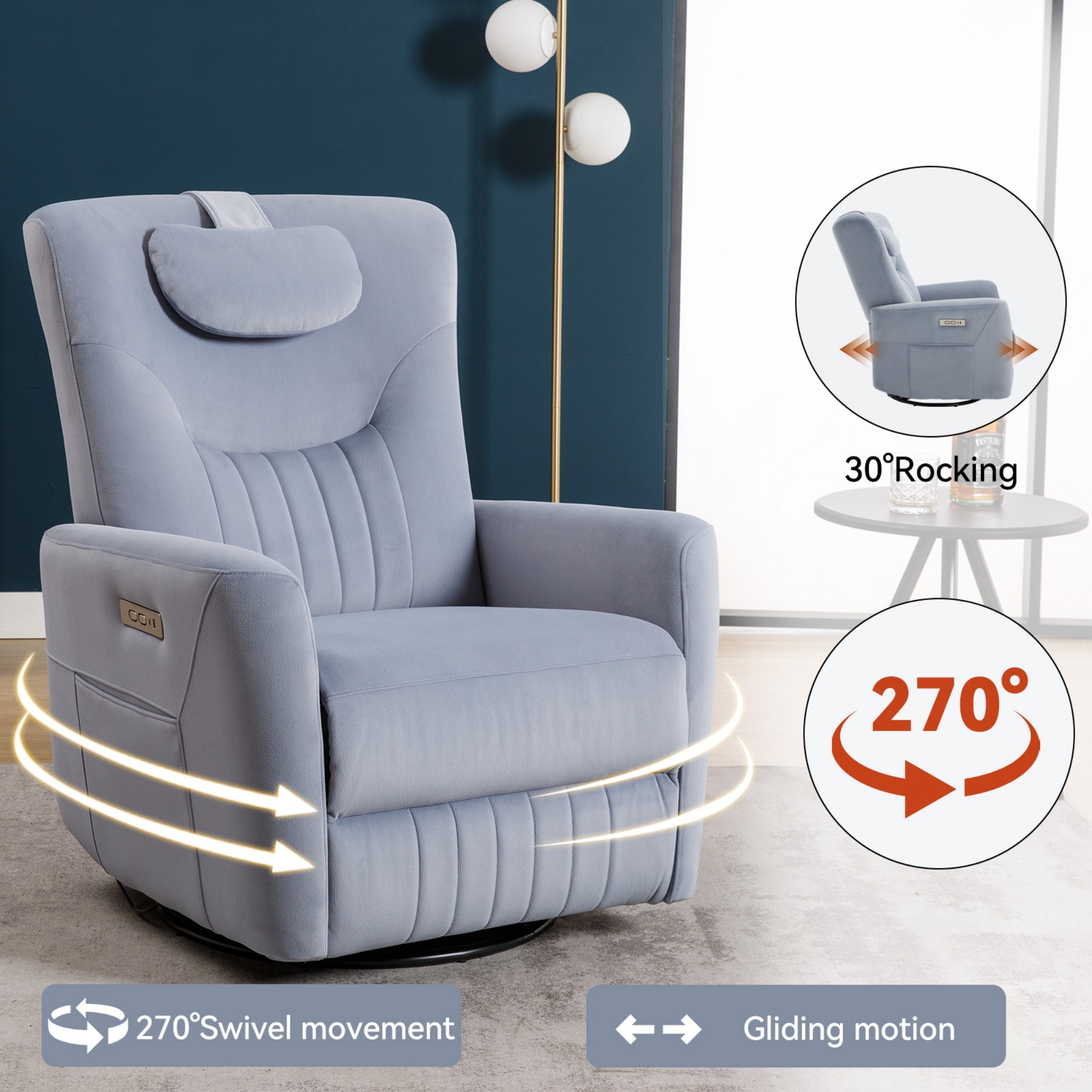 Boyel Living BL-CM808BL recliners - View #11