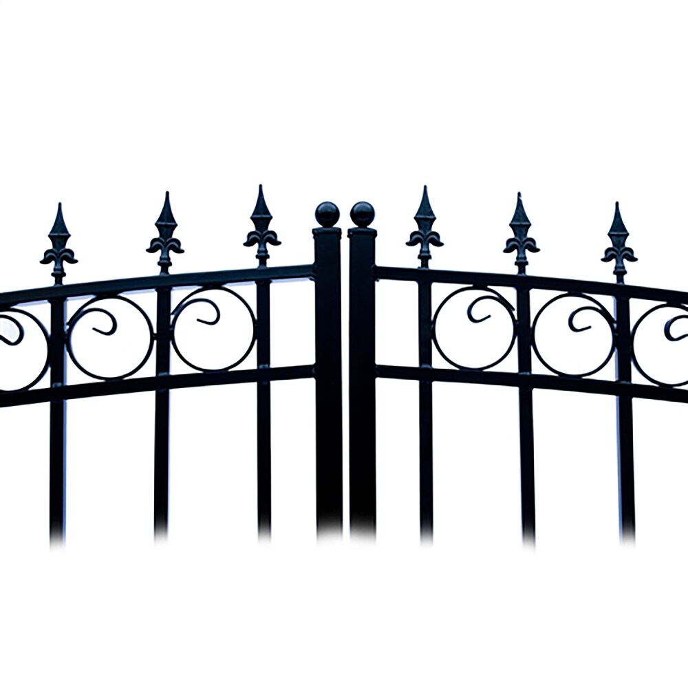 ALEKO 14-ft X 6-ft Black Galvanized Steel Driveway Gate At Lowes.com