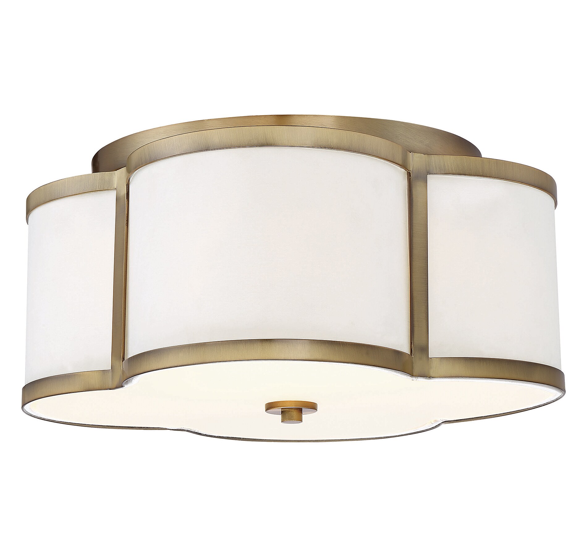 Meridian Lite Trends M60020NB Meridian 3 -Light 16-in Brass Flush Mount Light