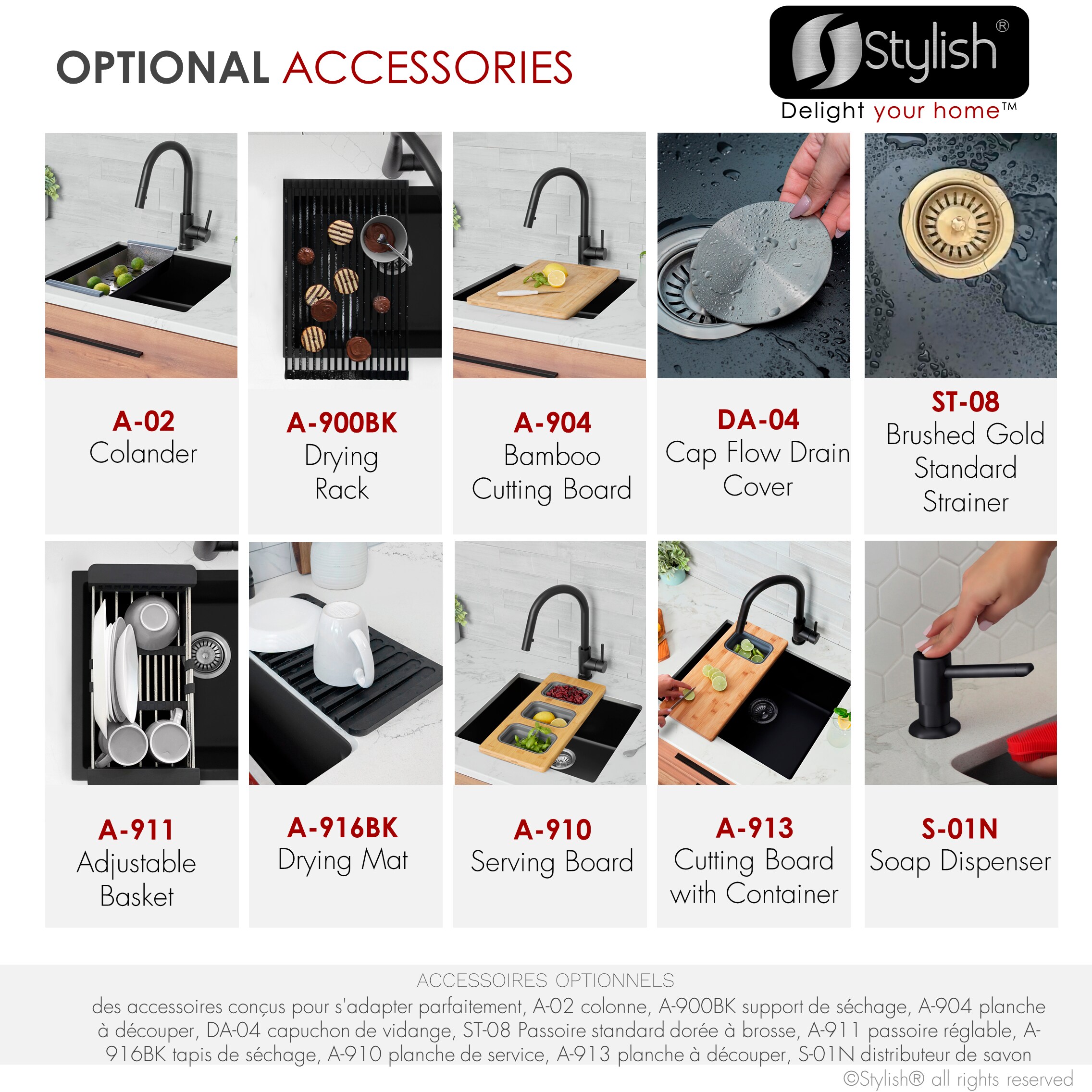 Stylish S-822N1 Kitchen-Sinks - View #11