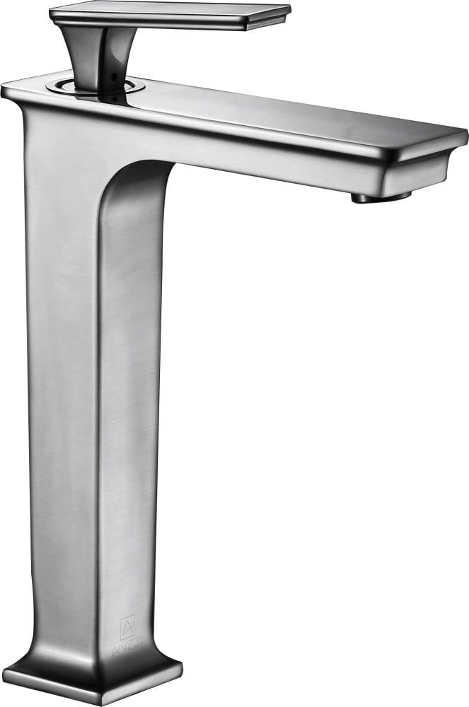 ANZZI L-AZ121BN Saunter Brushed nickel Vessel 1-handle Low-arc Residential Handle Bathroom Sink Faucet