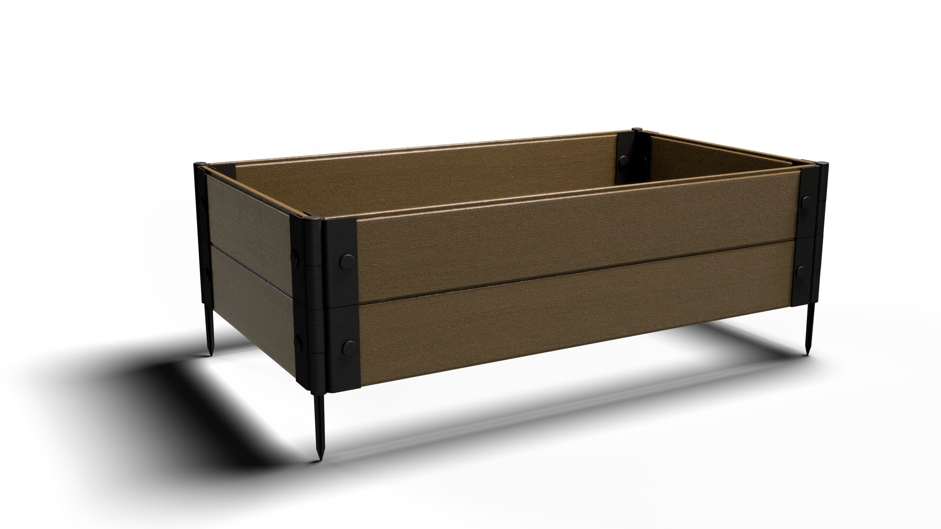 Natures Composites 134WE42000-002PK Rectangle 12.0-in W x 12-in H x 12-in D Brown Mixed/Composite Indoor/Outdoor Garden bed