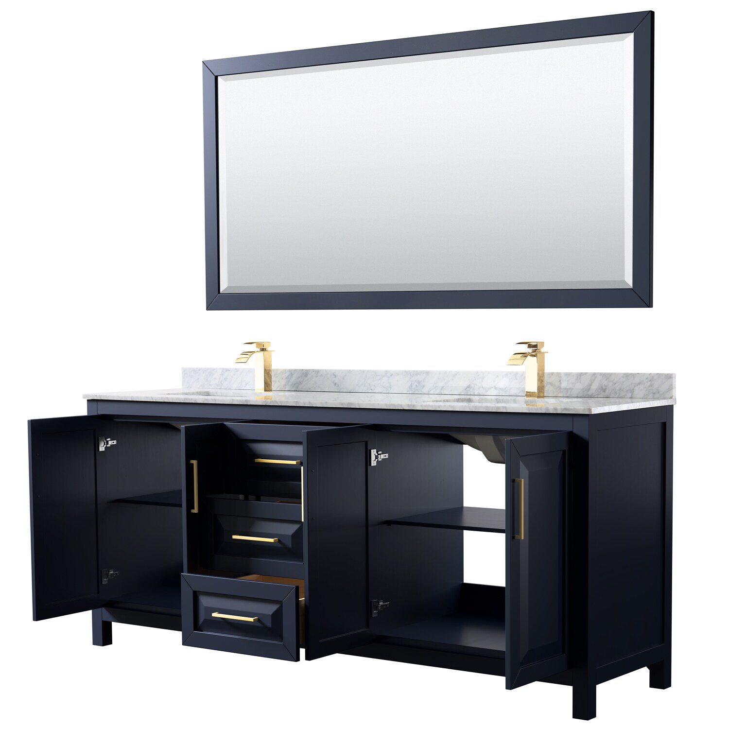 Wyndham Collection WCV252580DBLCMUNSM70 Bath-Vanity-Combo - View #2