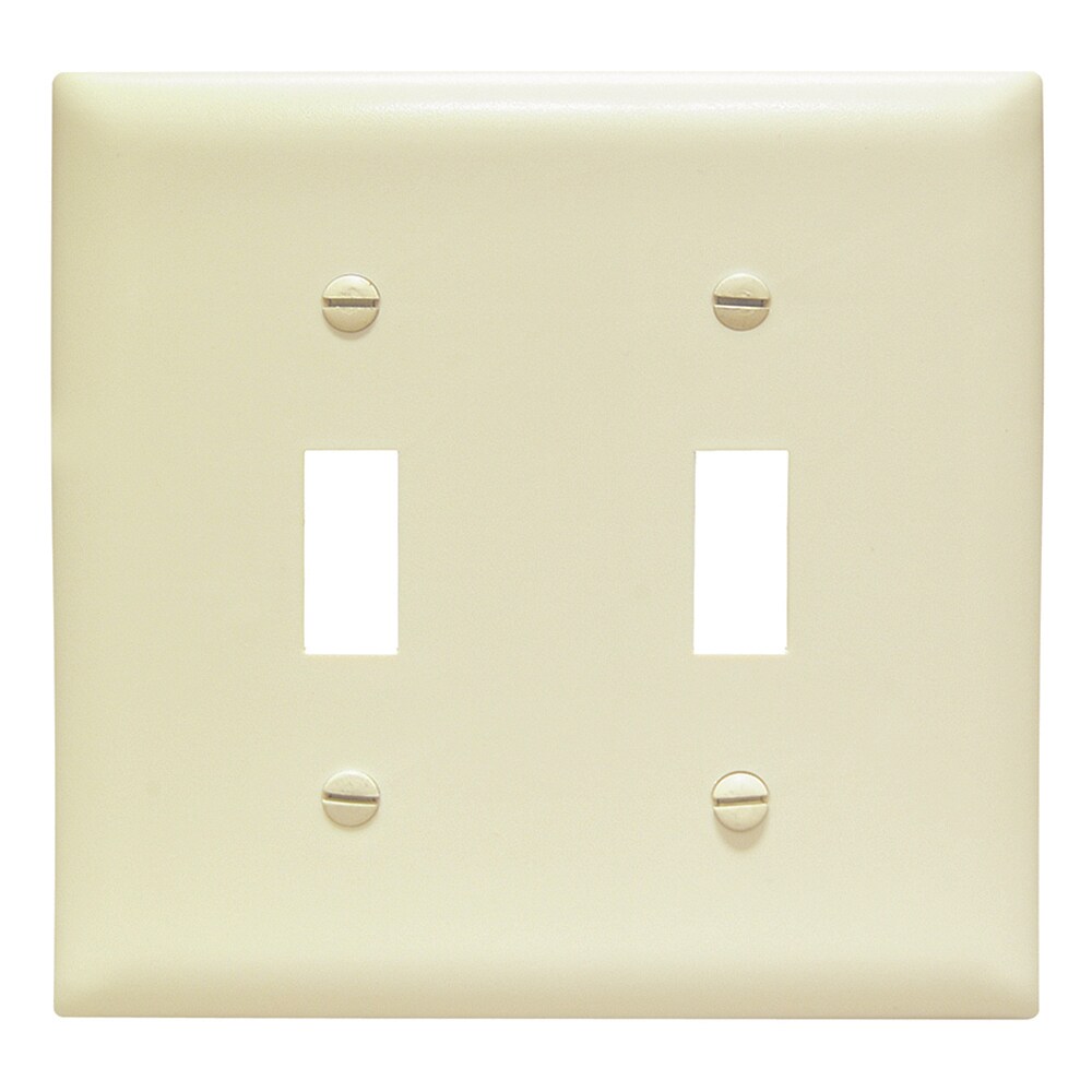 Legrand Pass And Seymour 2 Gang Midsize Ivory Nylon Indoor Screwless   04614817 