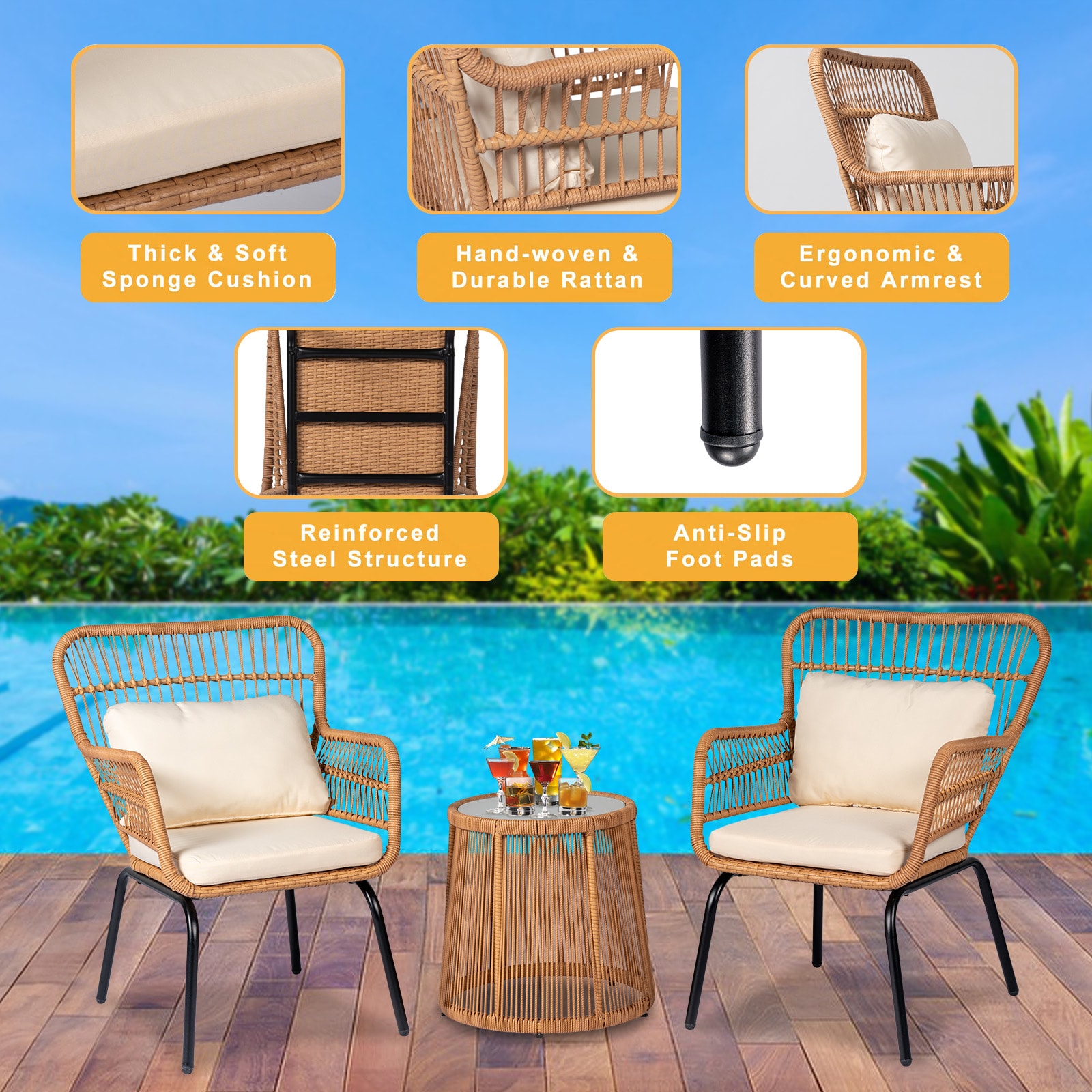 Grearden LS-NF020BG Patio-Conversation-Sets - View #4