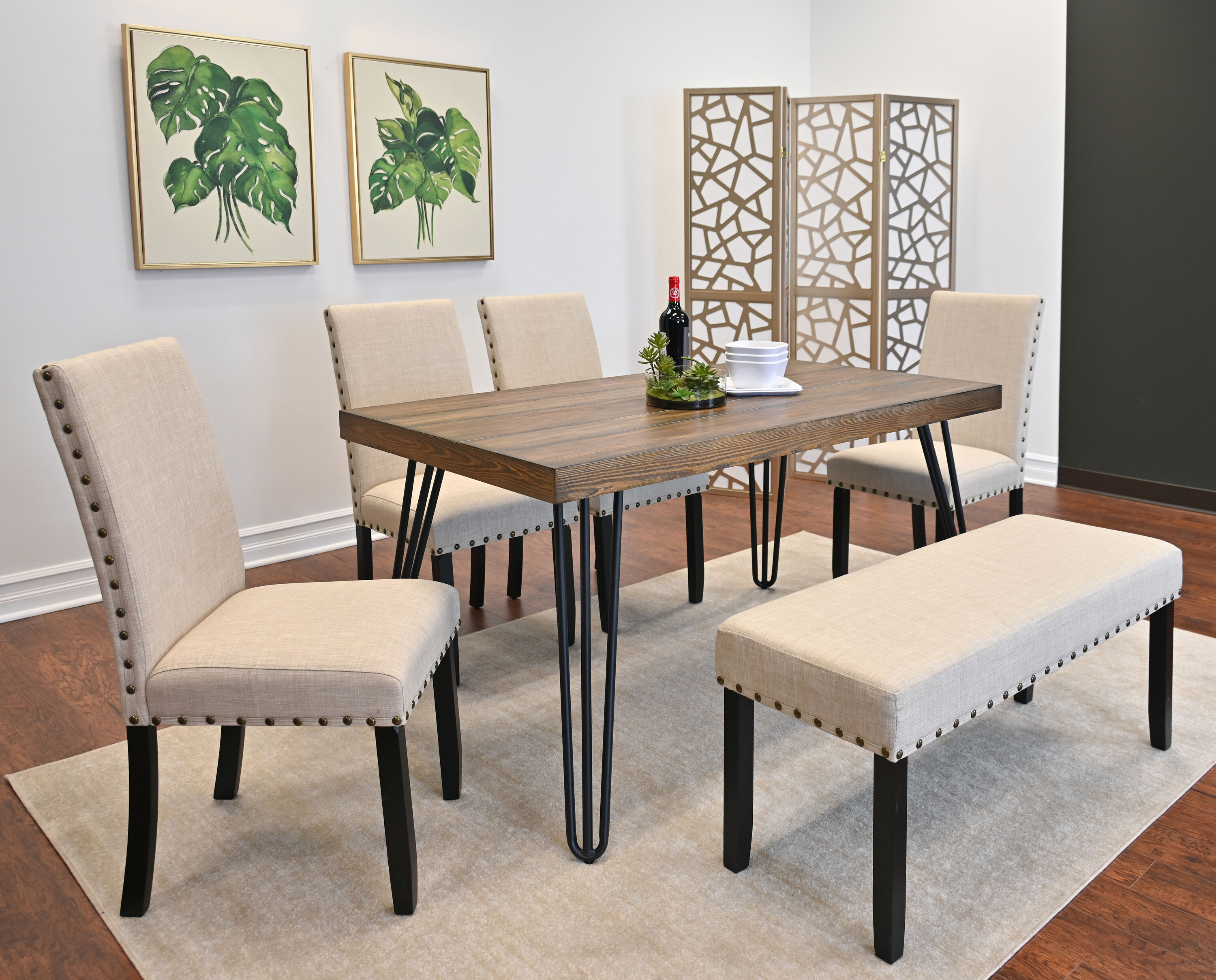 Roundhill Furniture T8741C162X2-CB162TA Dining-Sets - View #4