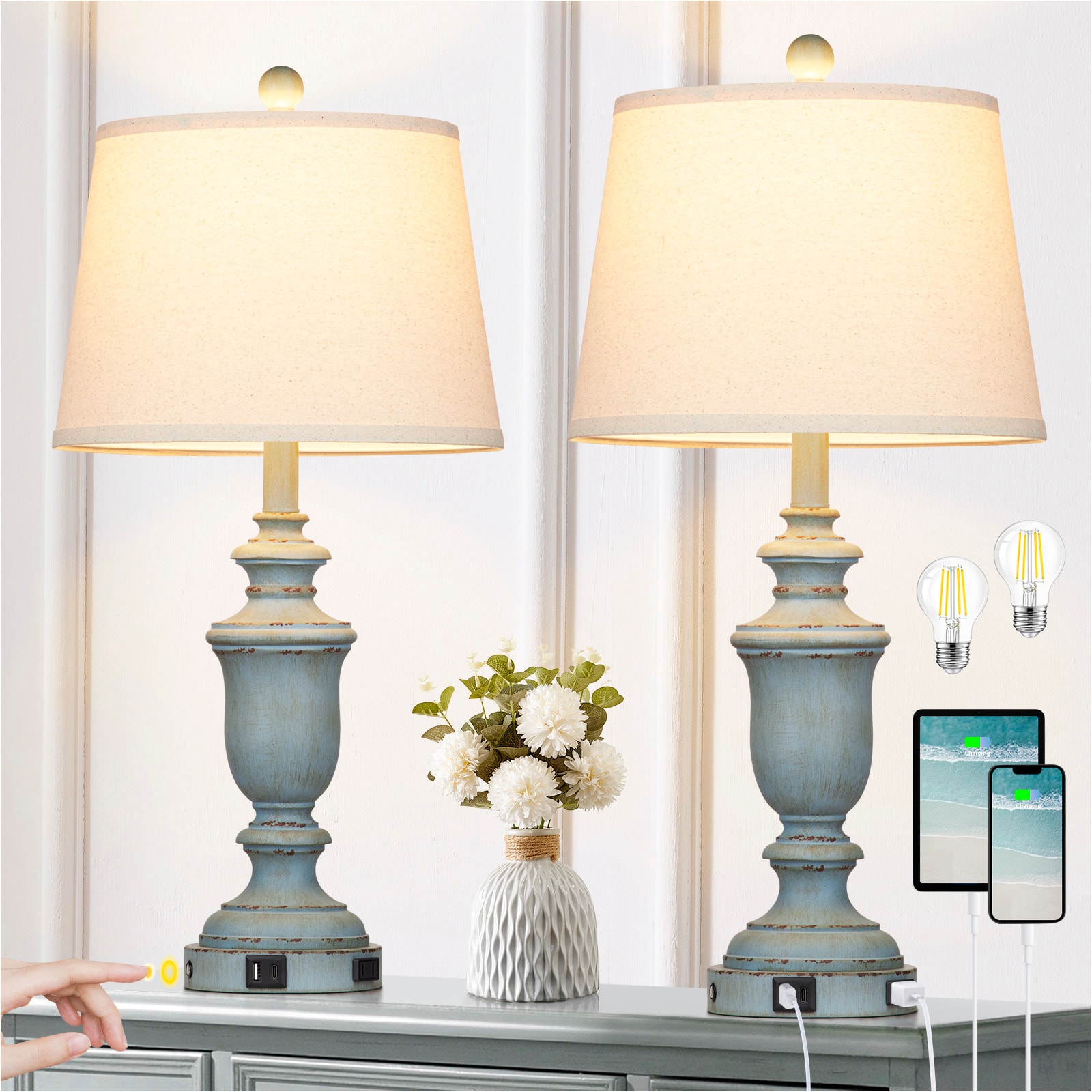 UrFurnishings TD-276 Table-Lamps - View #2