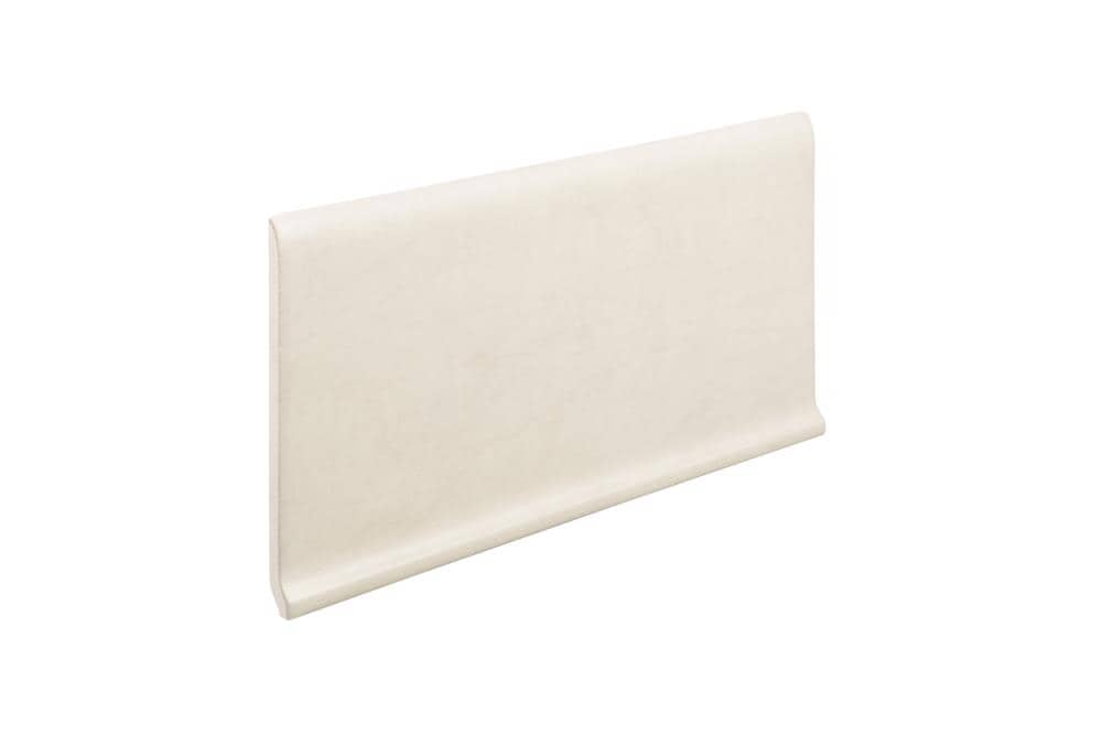 Emser Citadel Ivory Porcelain Cove Base Tile (6-in x 12-in)