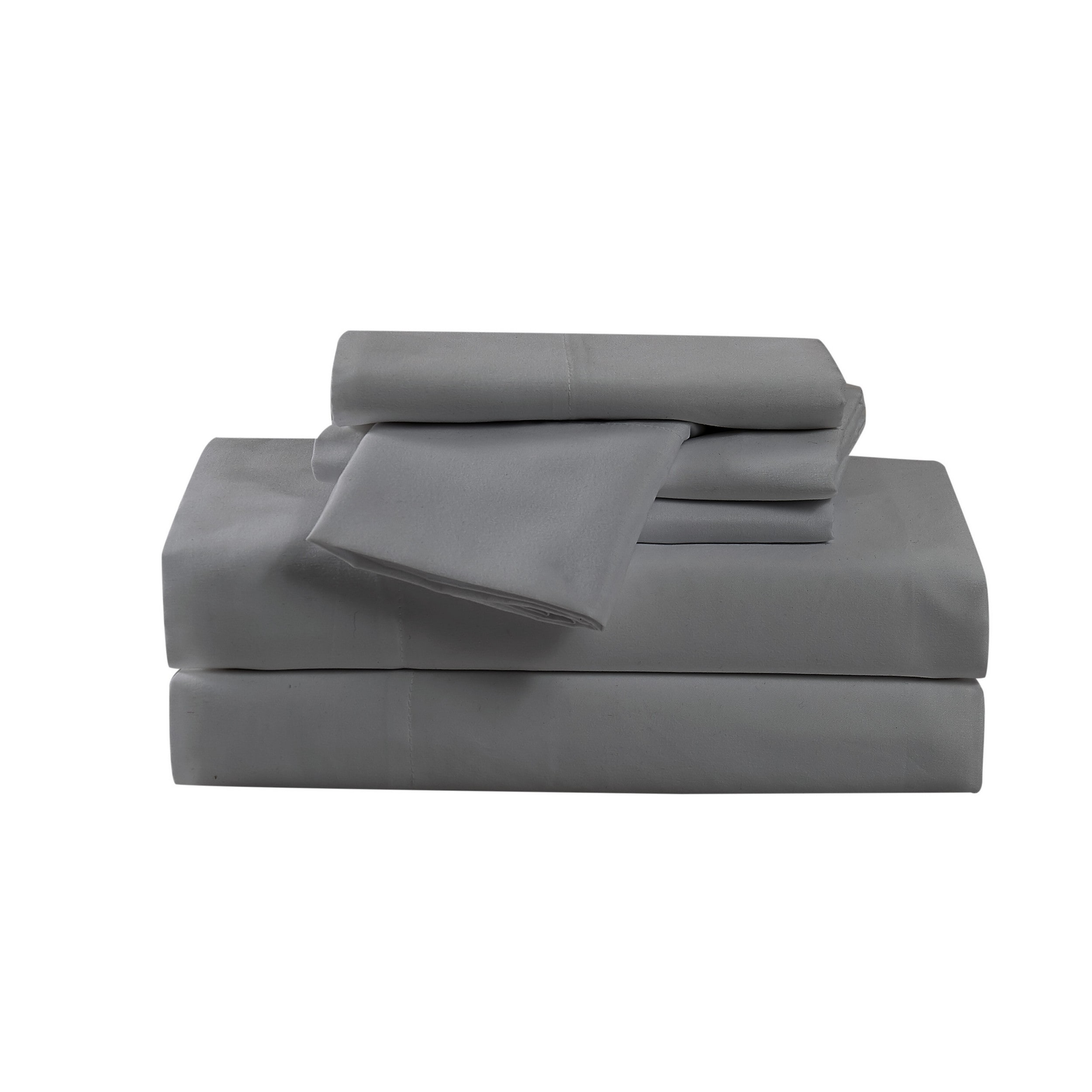 Cannon SS3941GYSK-4200 Split king 180 -Thread Count Polyester Grey Bed Sheet Set