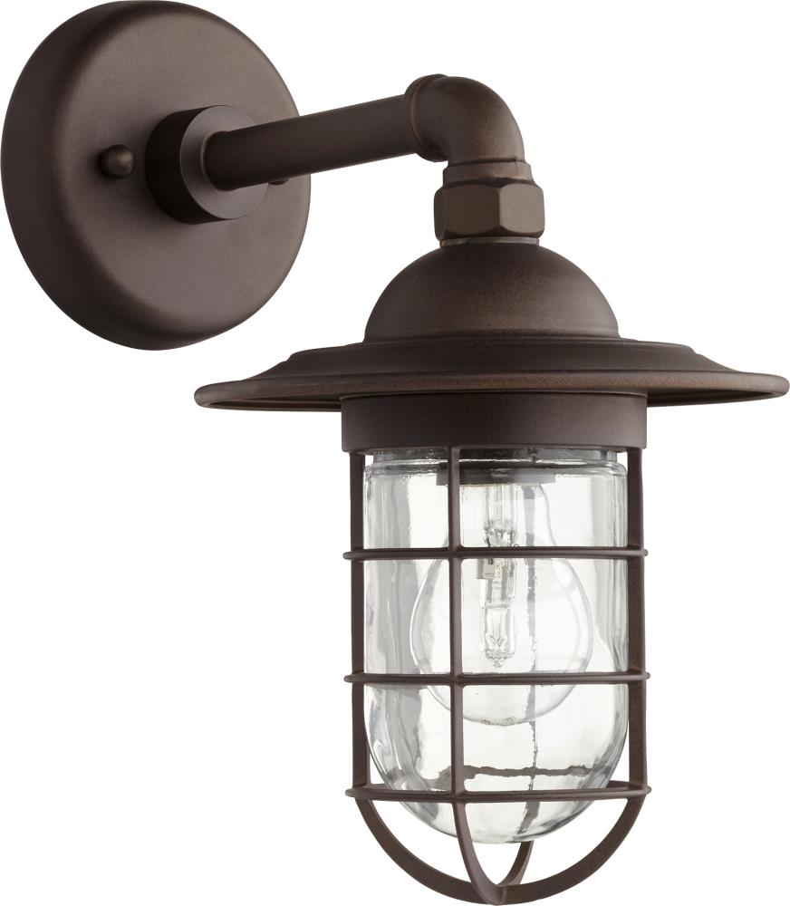 Bowery 1-Light 12.25-in H Oil-Rubbed Bronze Outdoor Wall Light | - Quorum International 7082-86