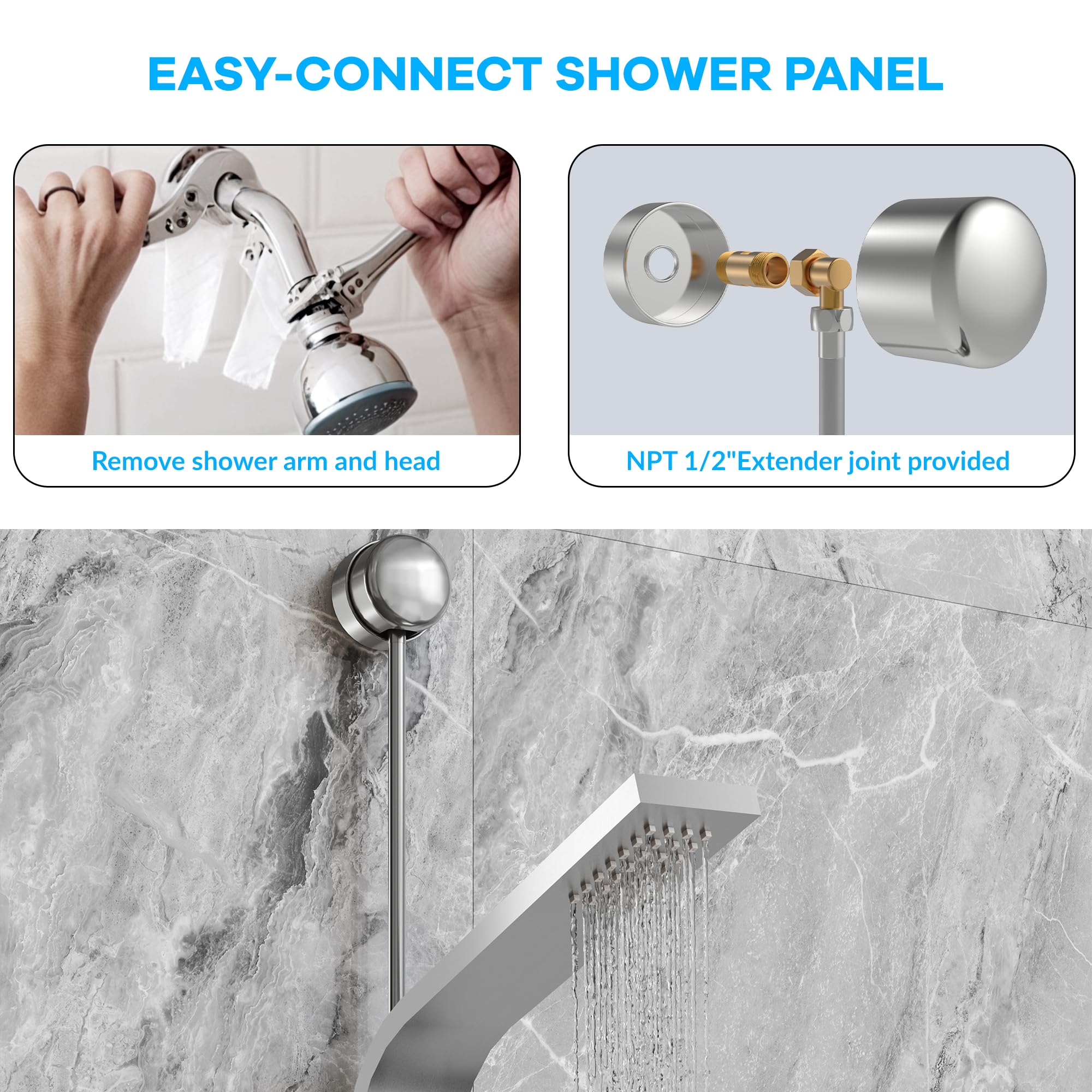 Garvee BCJFOP18VEY0DQ4 Showerhead-Bar-Panels - View #6