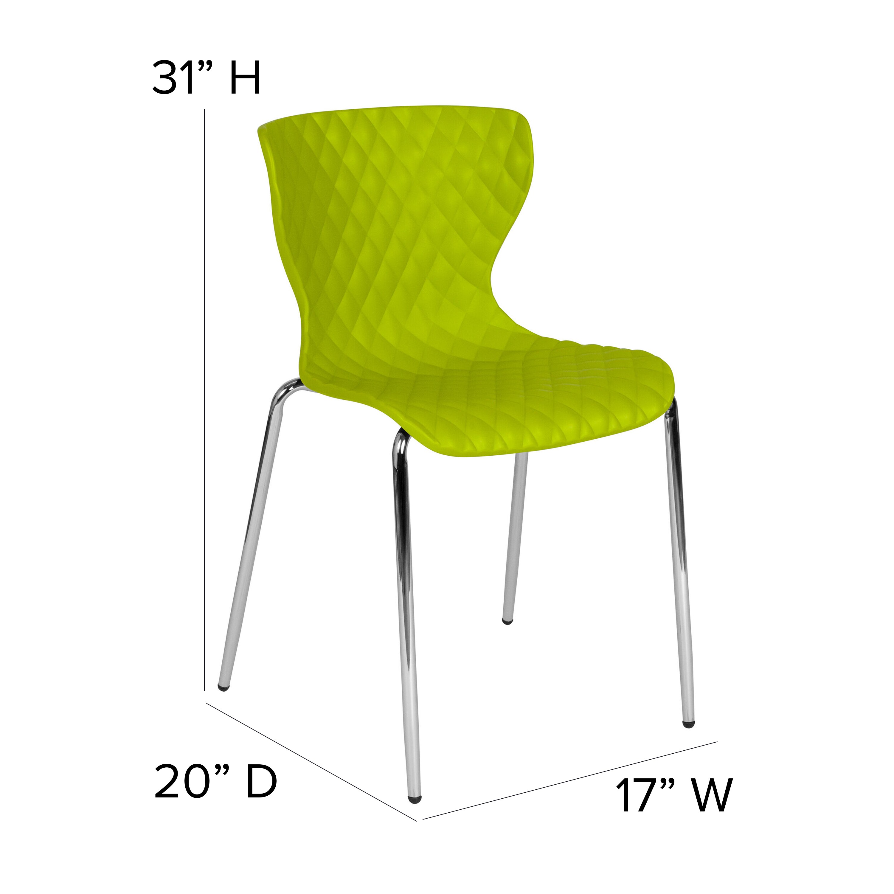 Lime green best sale plastic chairs