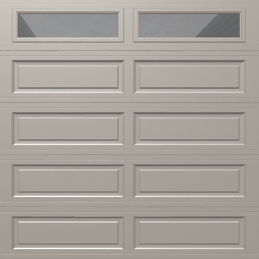 Wayne Dalton WD9605RTC88 Classic Steel Model 9605 8-ft x 8-ft Insulated Taupe Single Garage Door with Windows