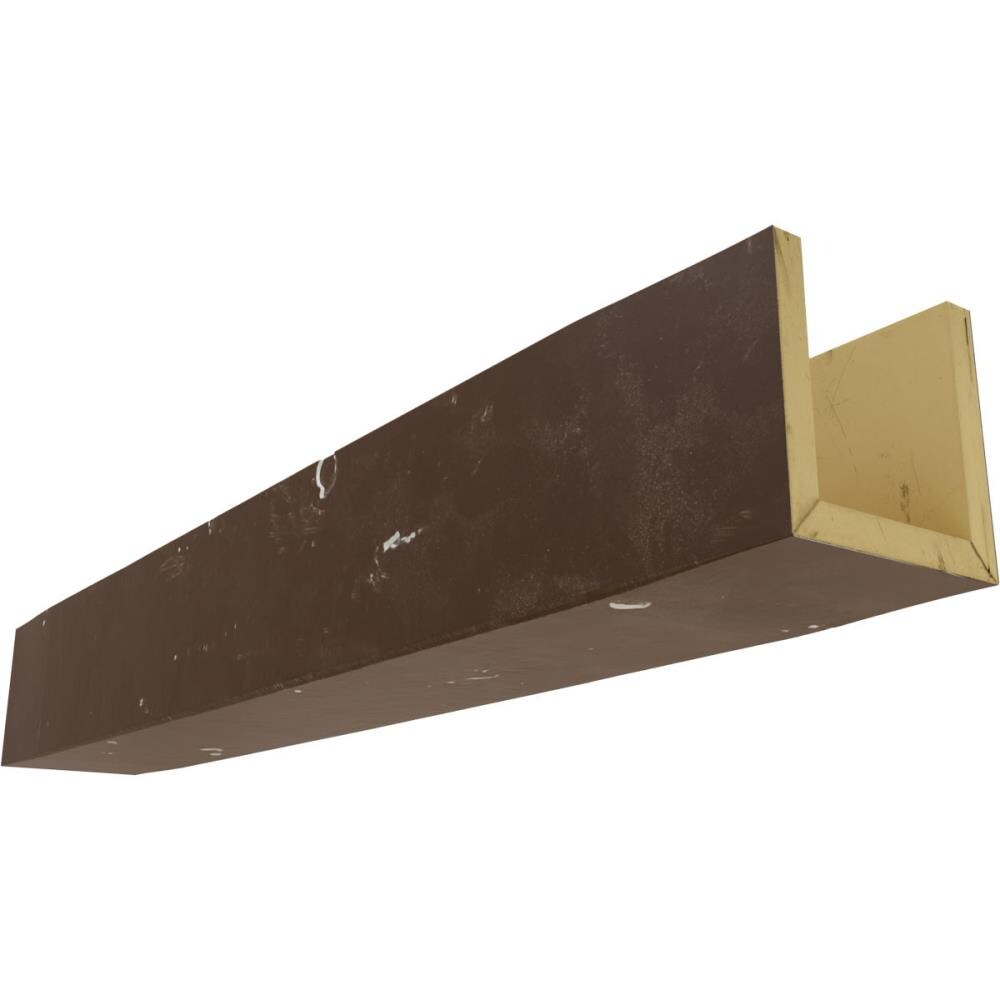 Ekena Millwork BMKP3C0080X040X144VM Knotty Pine 4-in x 8-in x 144-in Vintage Mahogany Finished Polyurethane U-Shaped Decorative Beam