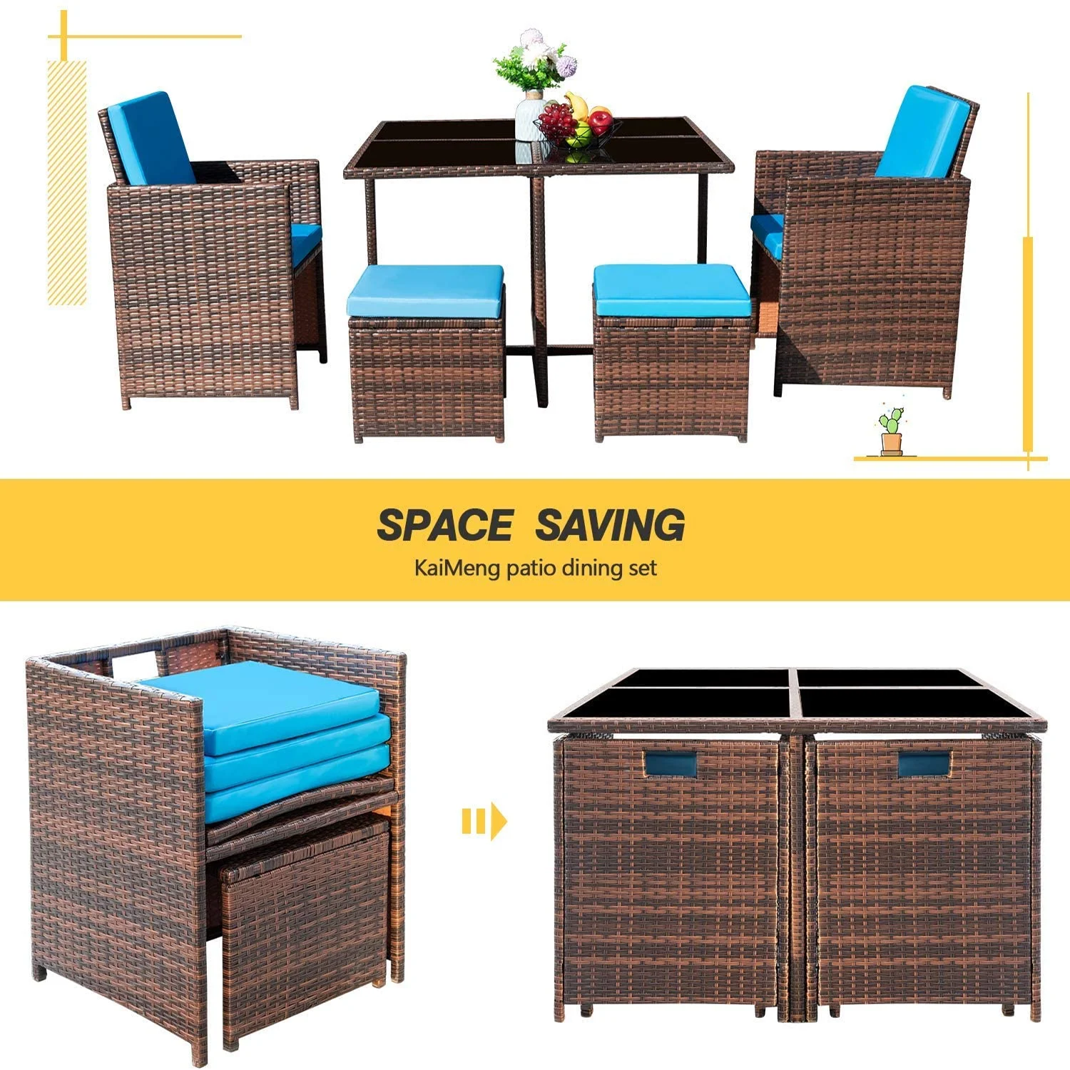 Vineego LS--LCRF2T2C2F-BU Patio-Conversation-Sets - View #3
