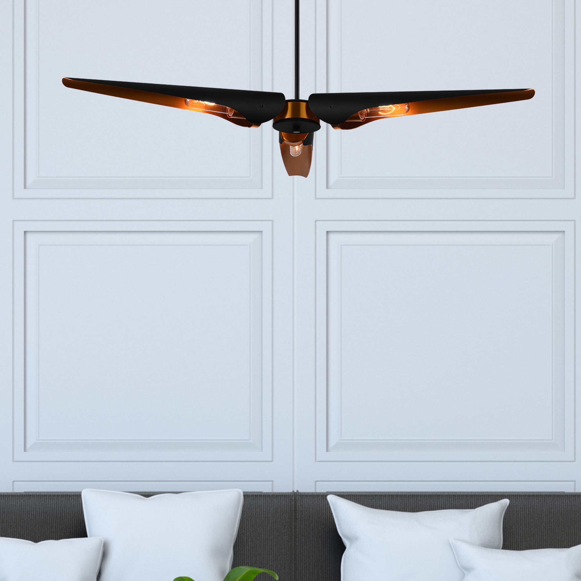 CWI Lighting 1019P39-3-143 Amar 3 -Light Matte Black Transitional For Use in Bathrooms, Bedrooms, Dining Rooms, Foyers, Kitchens, Living Rooms Chandelier
