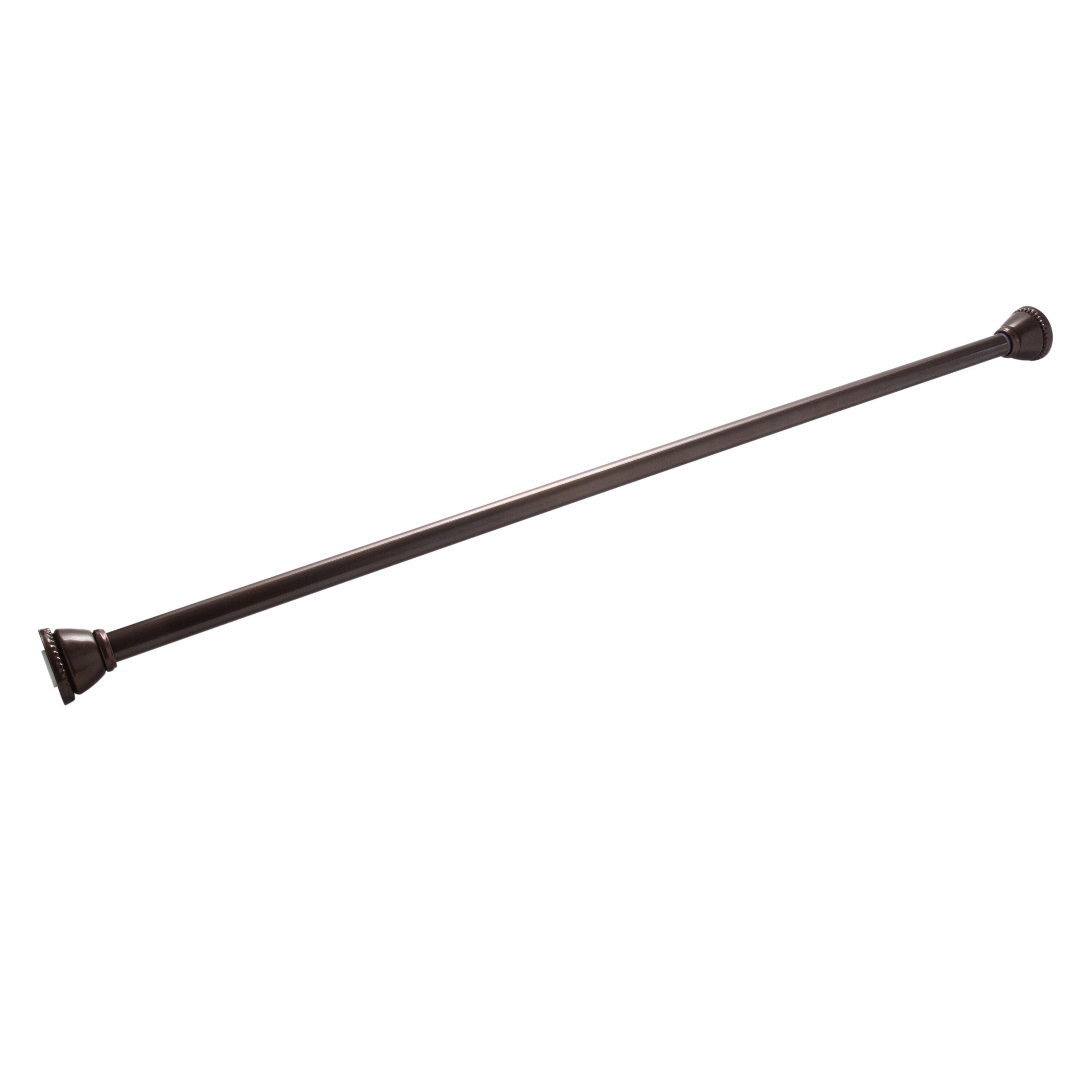 Bath Bliss 5884-ORB 42-in to 72-in Bronze Tension Single straight Adjustable Shower Curtain Rod