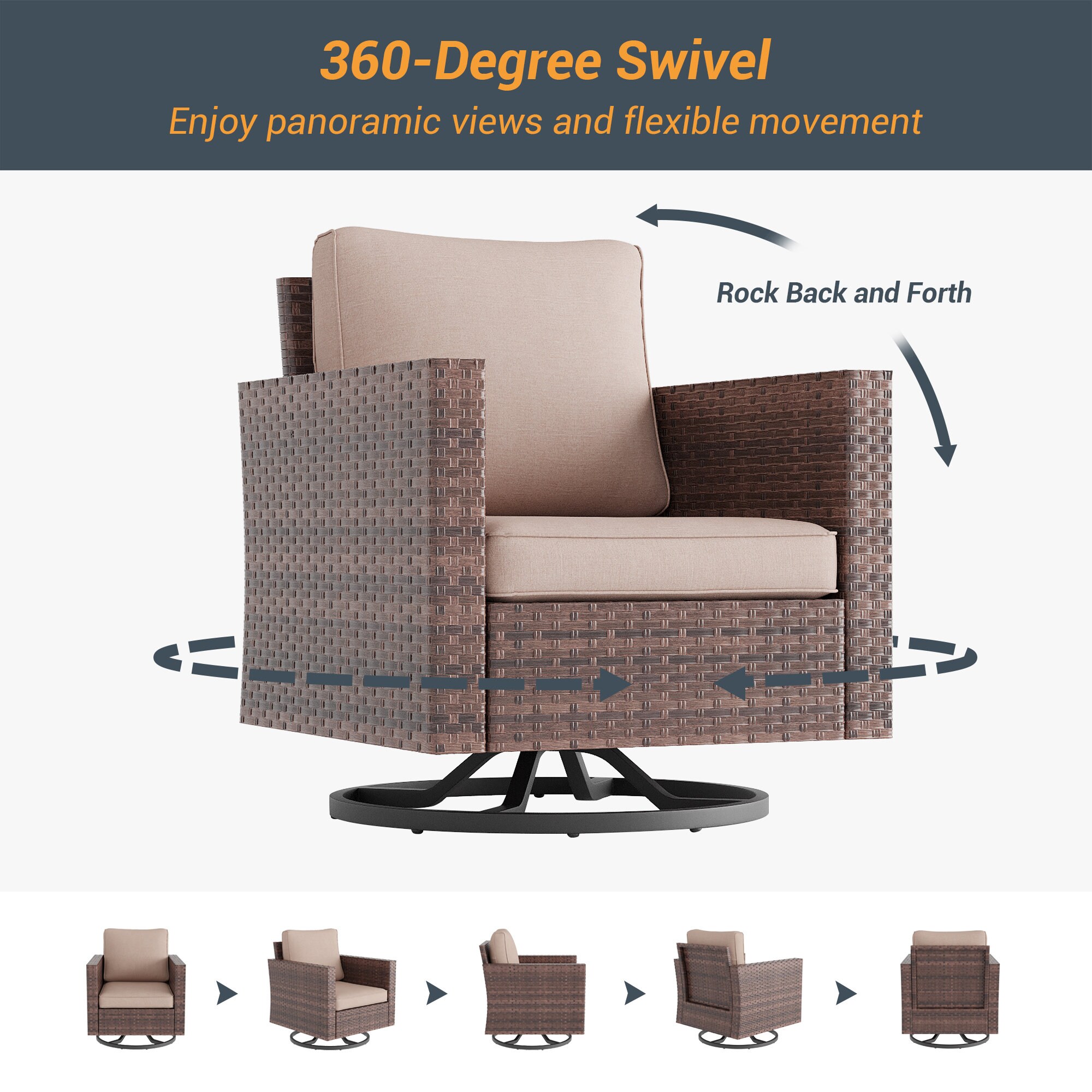 Sonkuki SD-PS2R-BSD-T3 Patio-Conversation-Sets - View #4