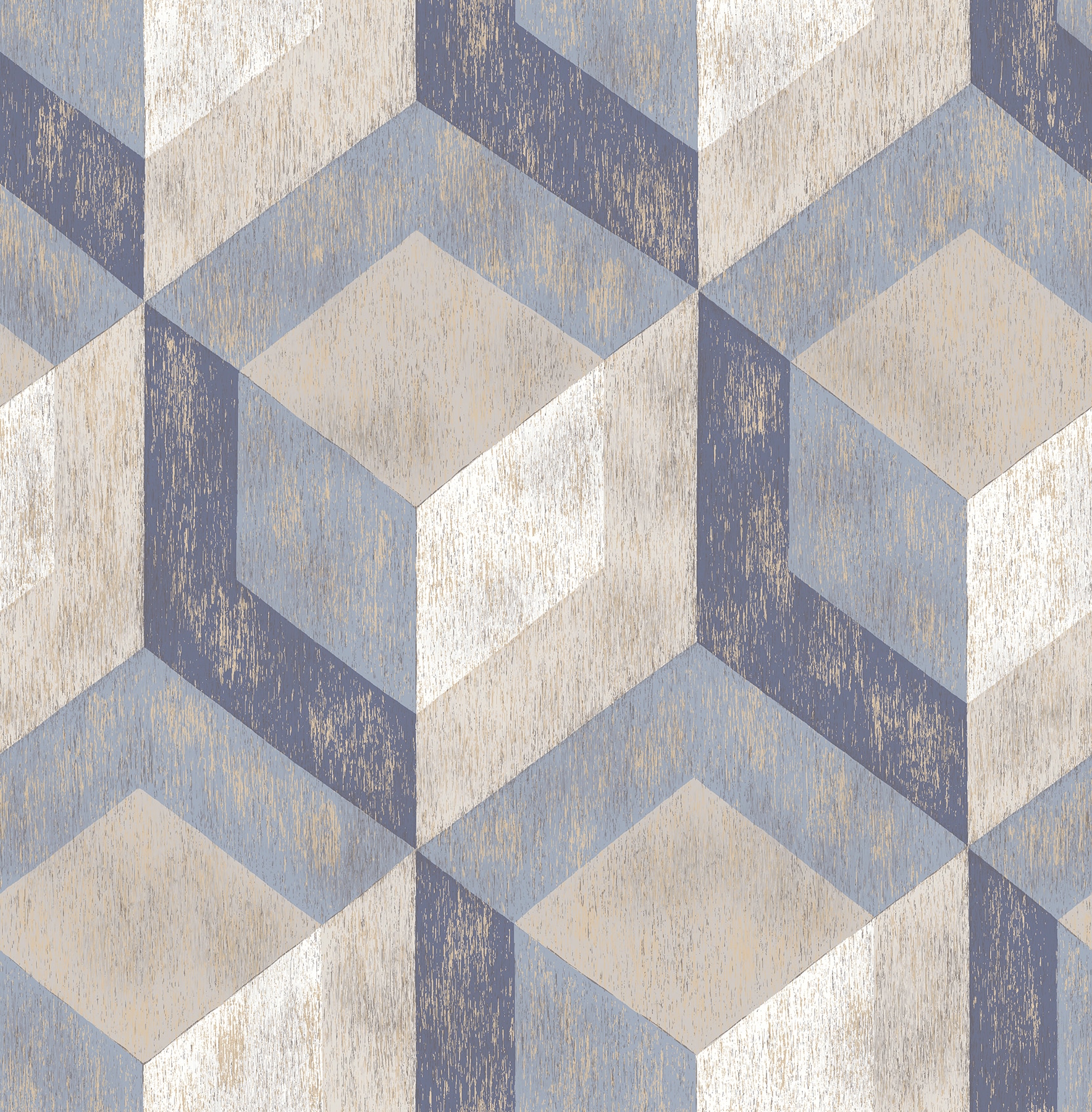 A-Street Prints 2922-22311 Trilogy 56.4-Sq. Feet Blue Non-woven Geometric Unpasted Wallpaper
