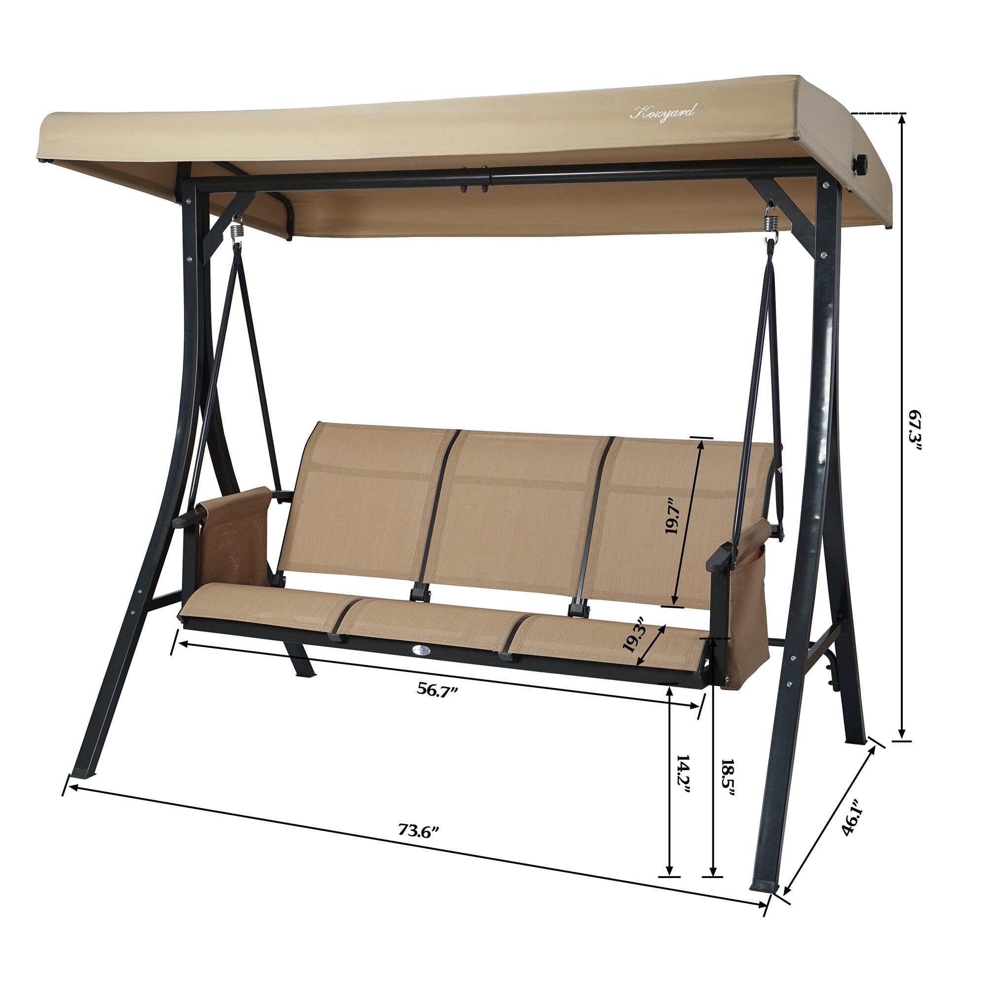 Kozyard KZSW3409B Swing-Gliders - View #6