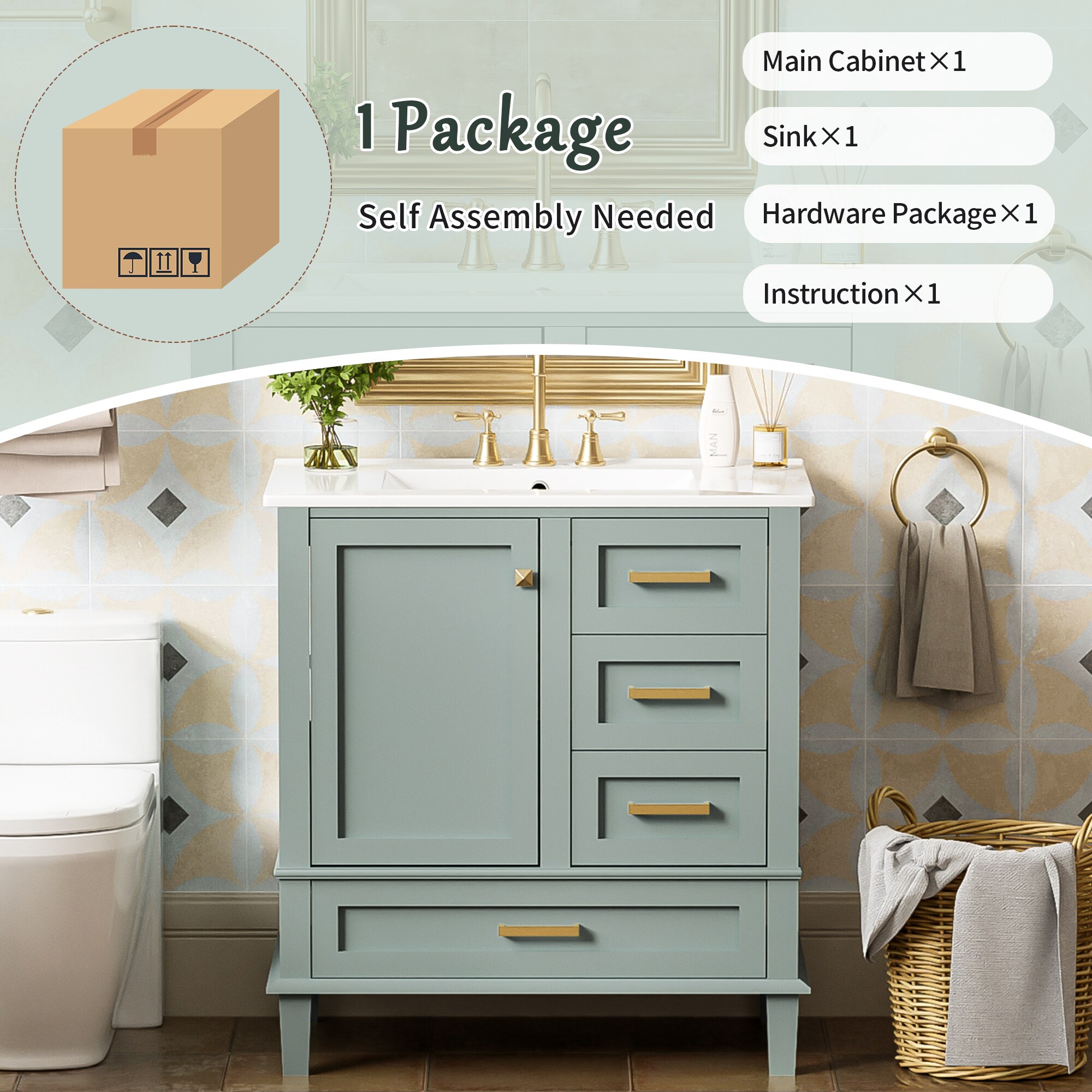 Tatayosi XH-70557G Bath-Vanity-Combo - View #4