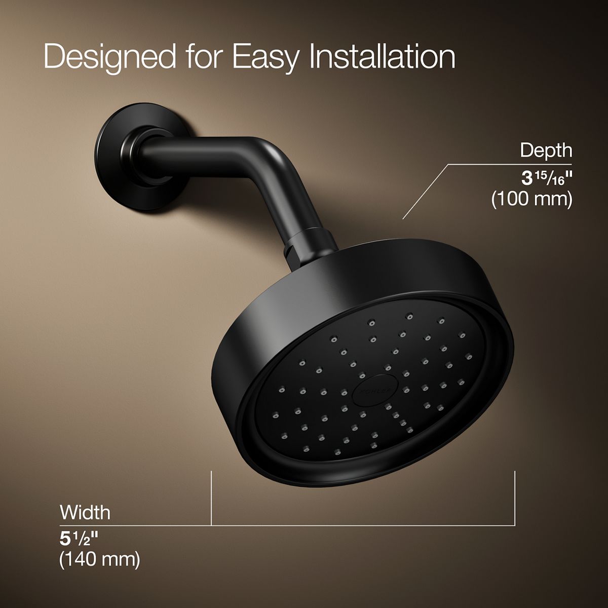 KOHLER K-939-G-BL Fixed-Showerhead - View #3