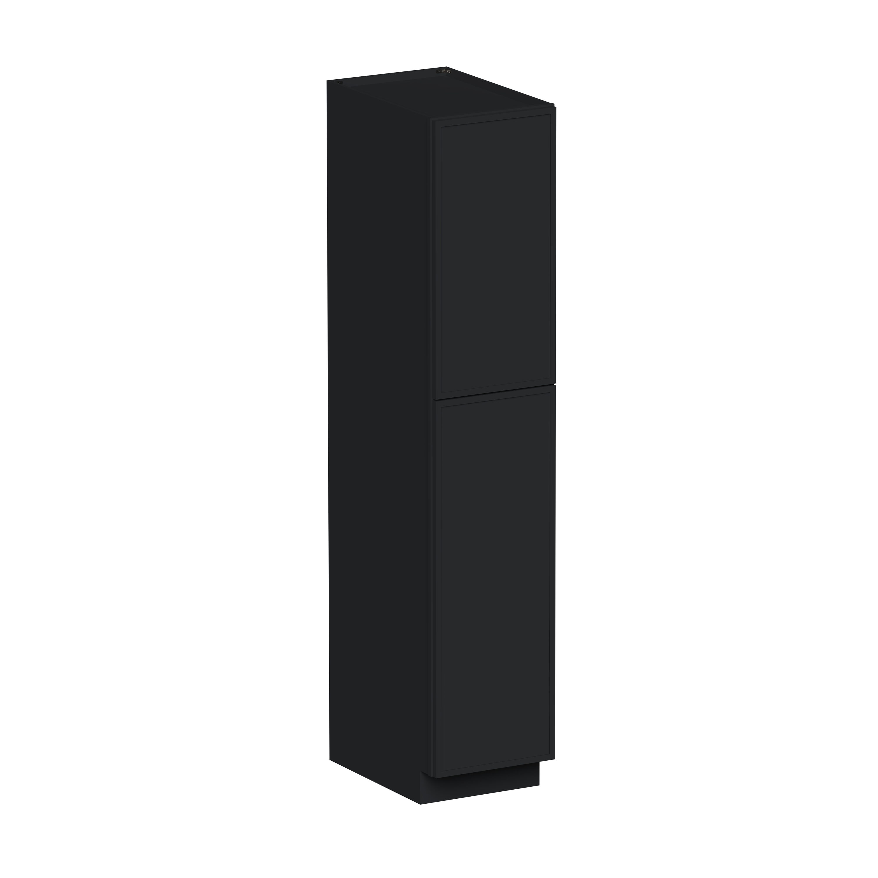 Boyel Living 18-in W x 90-in H x 27-in D Black Shaker Ready-to-Assemble Kitchen Pantry Tall Cabinet with Soft-Close Hardware #BL-WP189027SSE