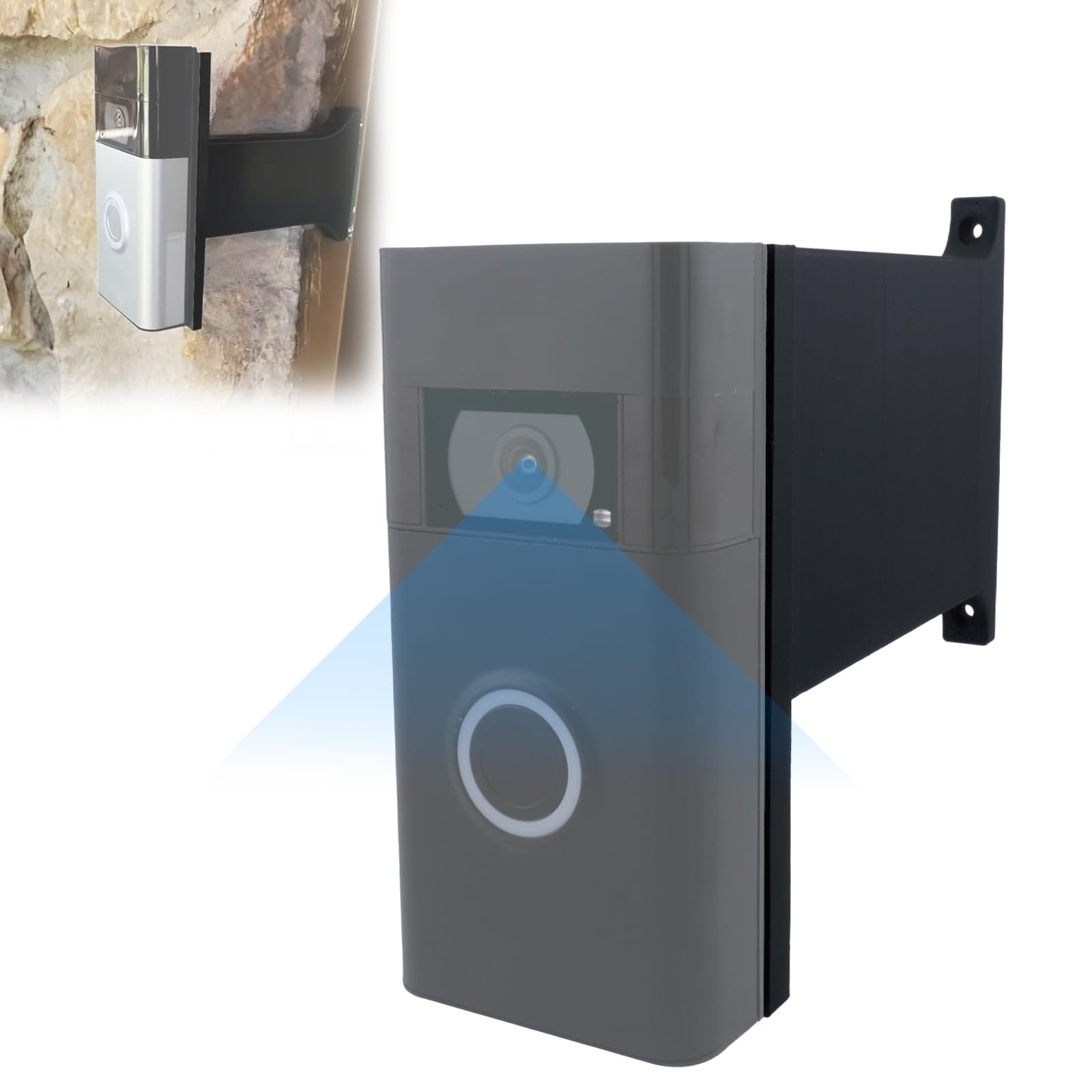 AKSCYZM  Doorbell Mount Extender for Ring Doorbell Compatible with Brick Wall Installation 2 1 4 Inch Size Extension for Better Visibility and