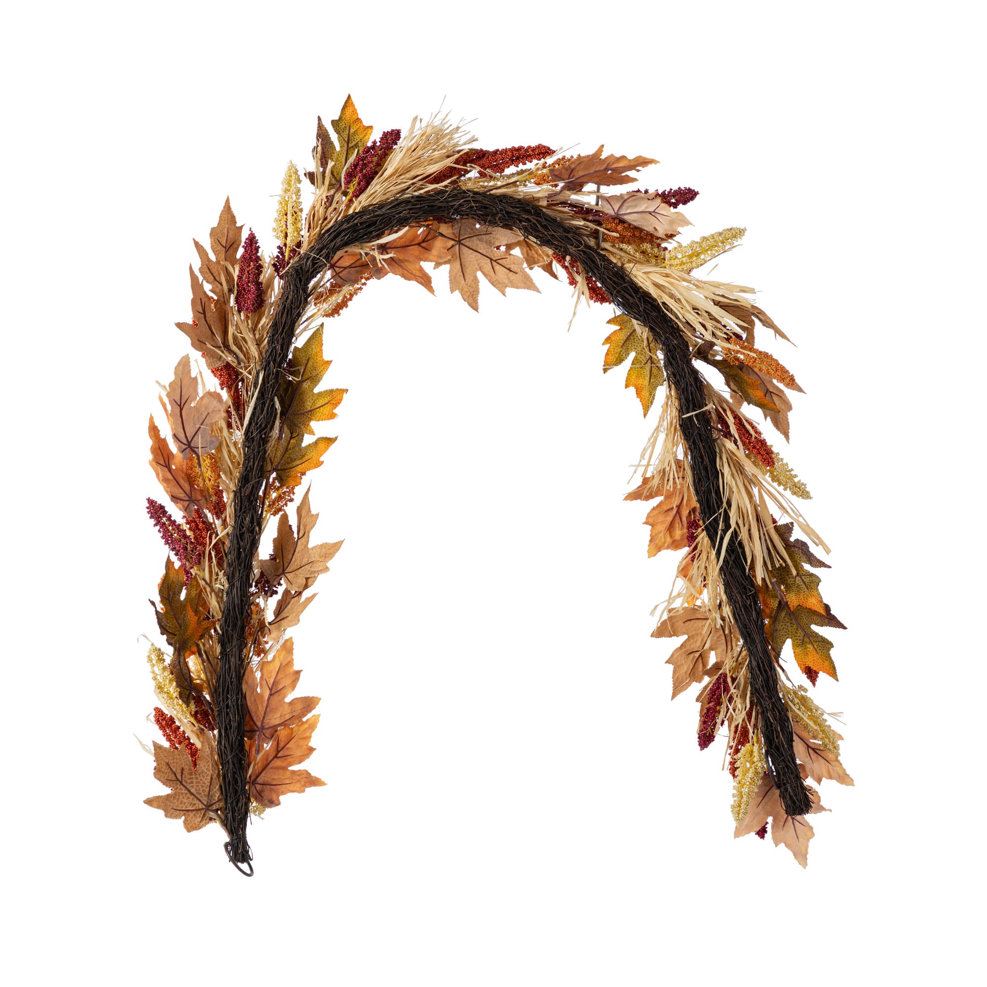 Glitzhome 2019500019 Artificial-Thanksgiving-Wreaths - View #2