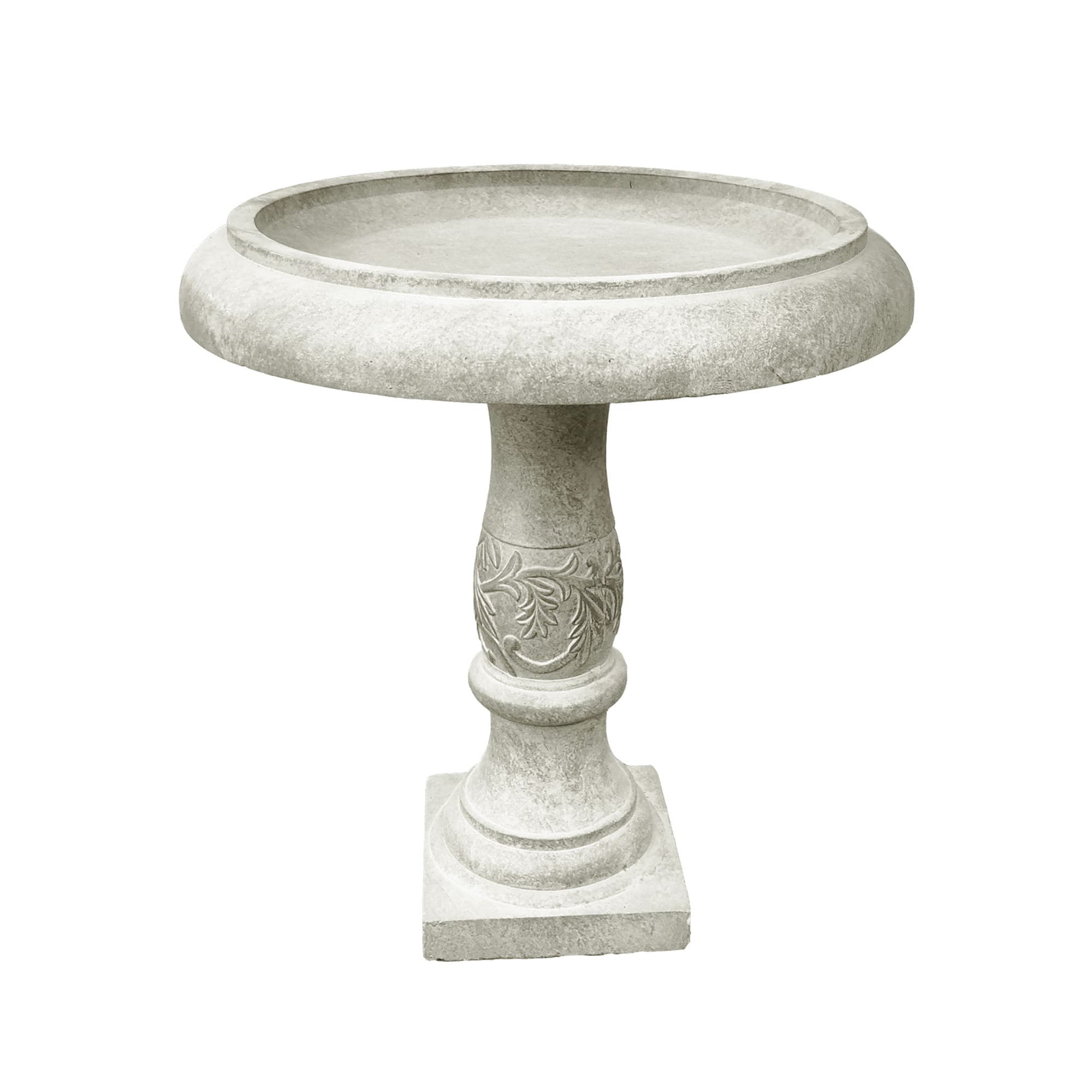 KANTE OSC01098A-C80091 Bird Bath 24.5-Inches H Weathered Concrete Concrete Complete birdbath