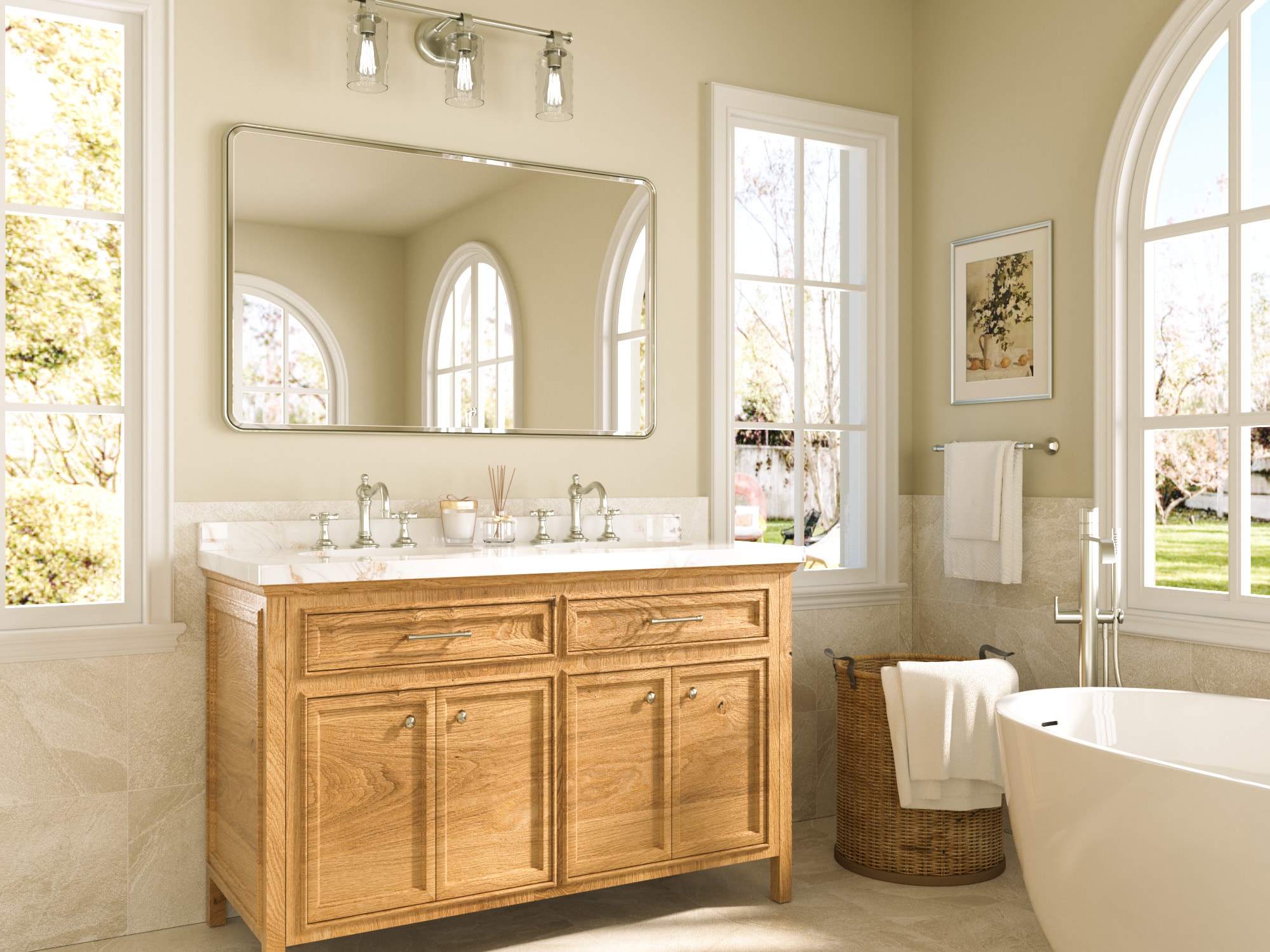 TETOTE LSC-TE-4830RN-B82 Framed-Bath-Mirrors - View #2
