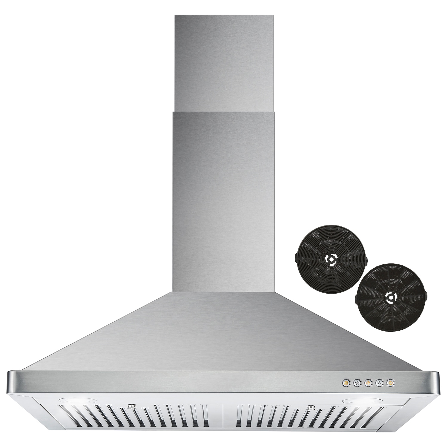 Comfee CVU30W2AST Range Hood 30 inch Ducted Ductless Vent Hood Durable Stainless Steel Kitchen Hood for Under Cabinet with 2 Reusable Filter, 200 CFM