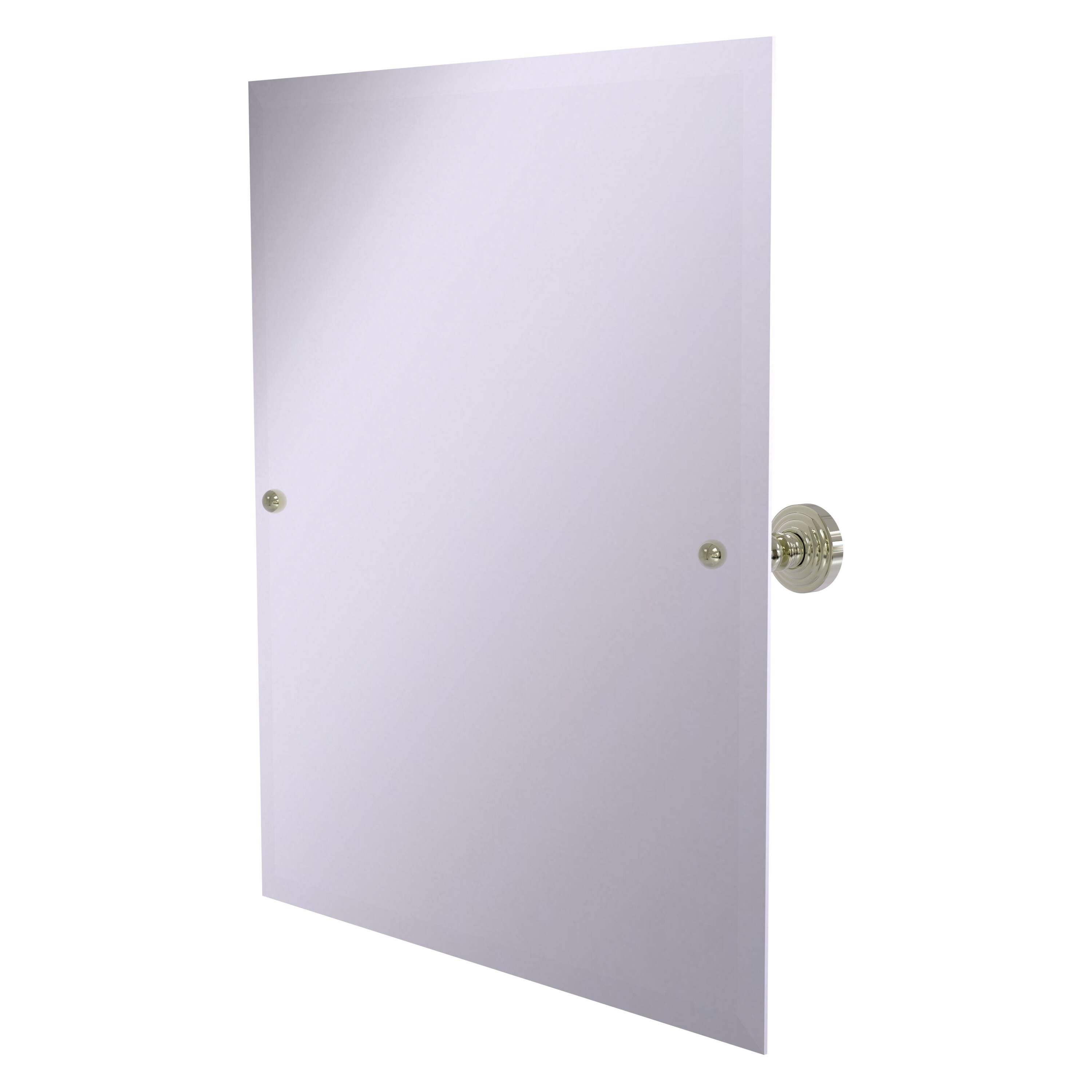 Allied Brass WP-92-PNI Waverly Place 21-Inches x 26-Inches Beveled Frameless Rectangular Tilting Bathroom Vanity Mirror ( Polished Nickel )