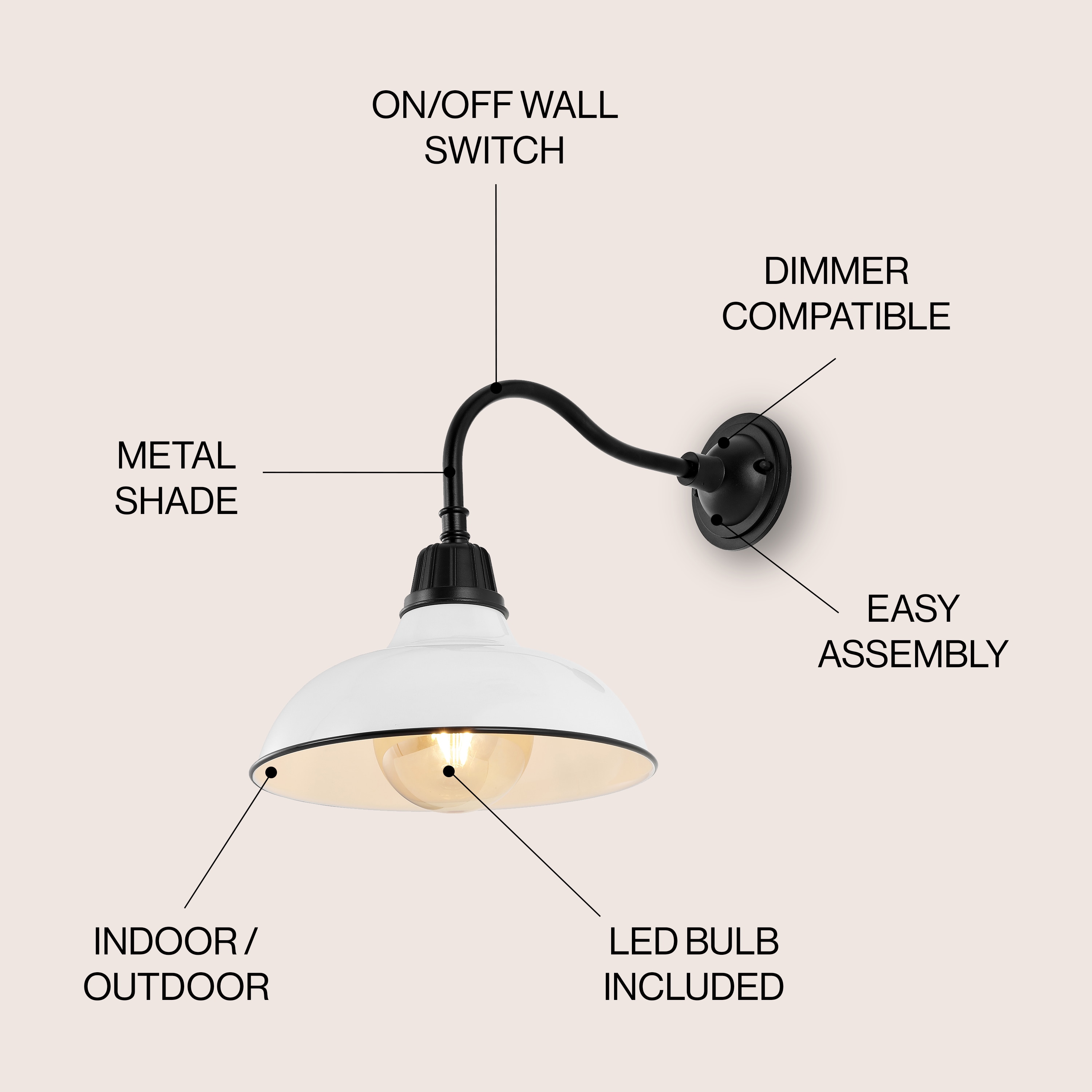 JONATHAN  Y JYL7613A Outdoor-Wall-Lighting - View #3