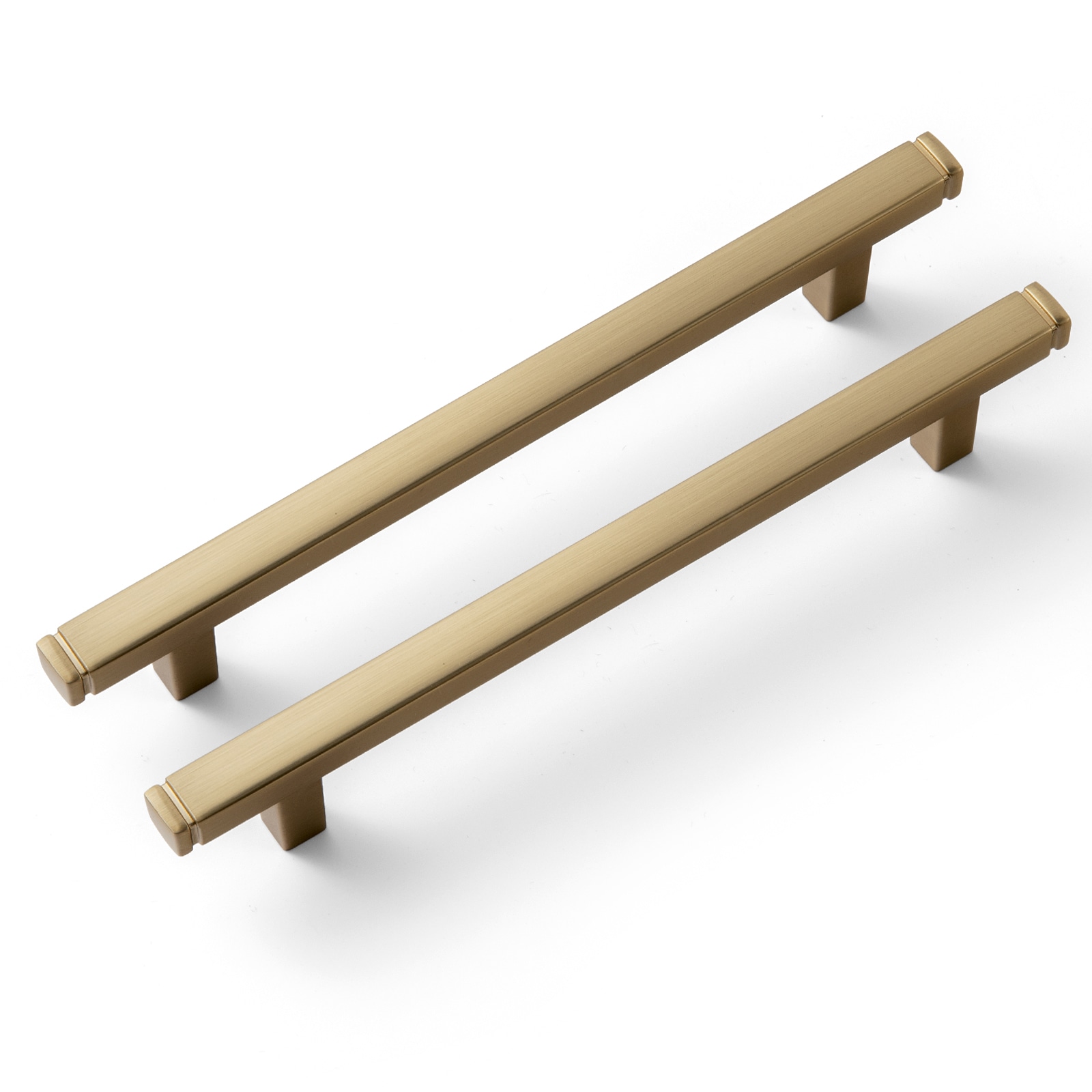 Miaokesen 1814UBR-128 5-1/16-in , 128mm Center to Center Champagne Bronze Rectangular Bar Drawer Pull 6 -Pack