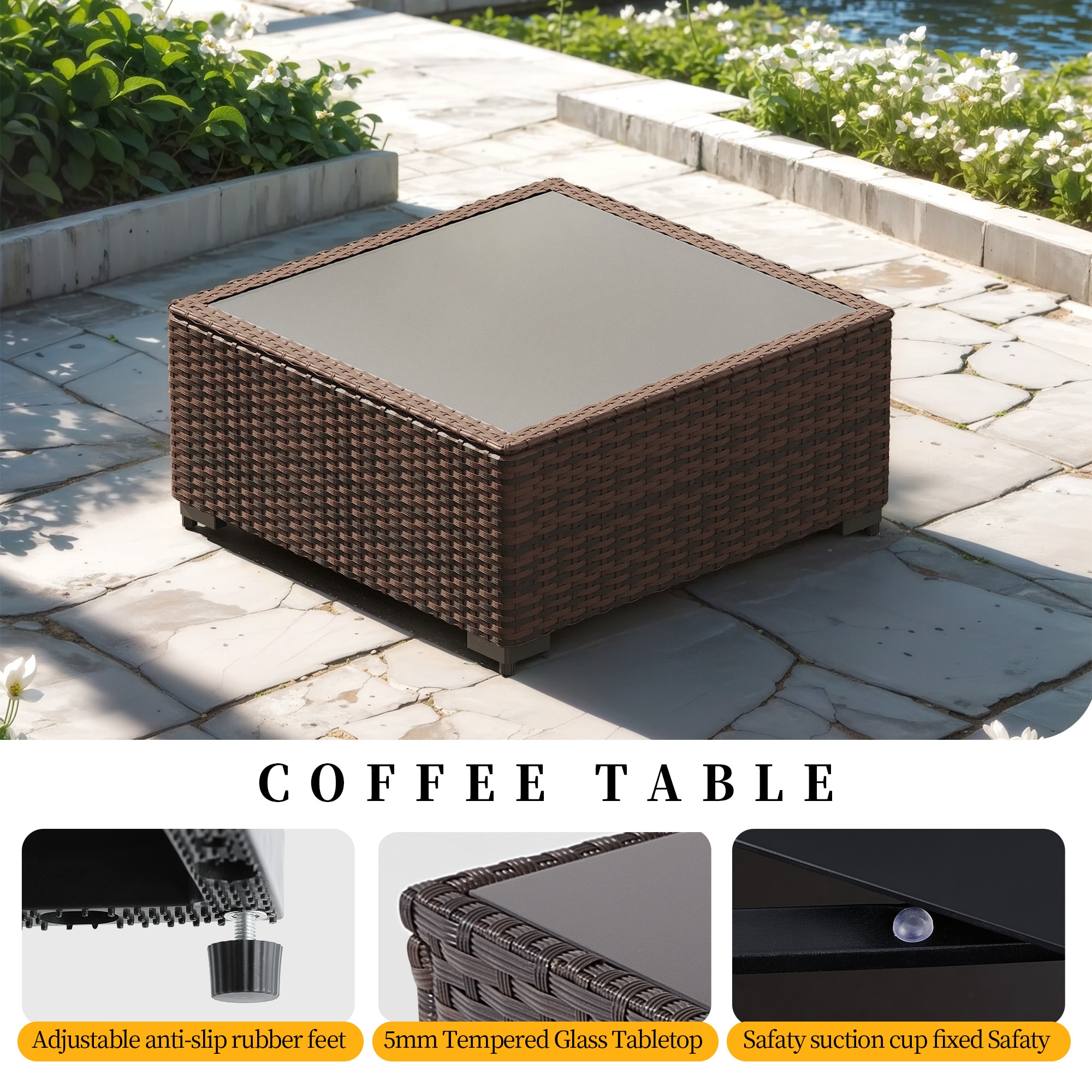 UPHA PL-2CZ-42TPBR-H1 Patio-Conversation-Sets - View #5