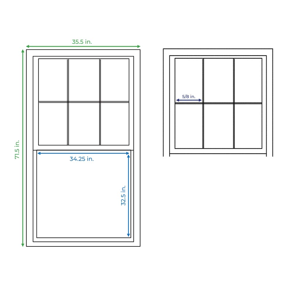 RELIABILT ASHB3672GRB Single-Hung-Windows - View #4
