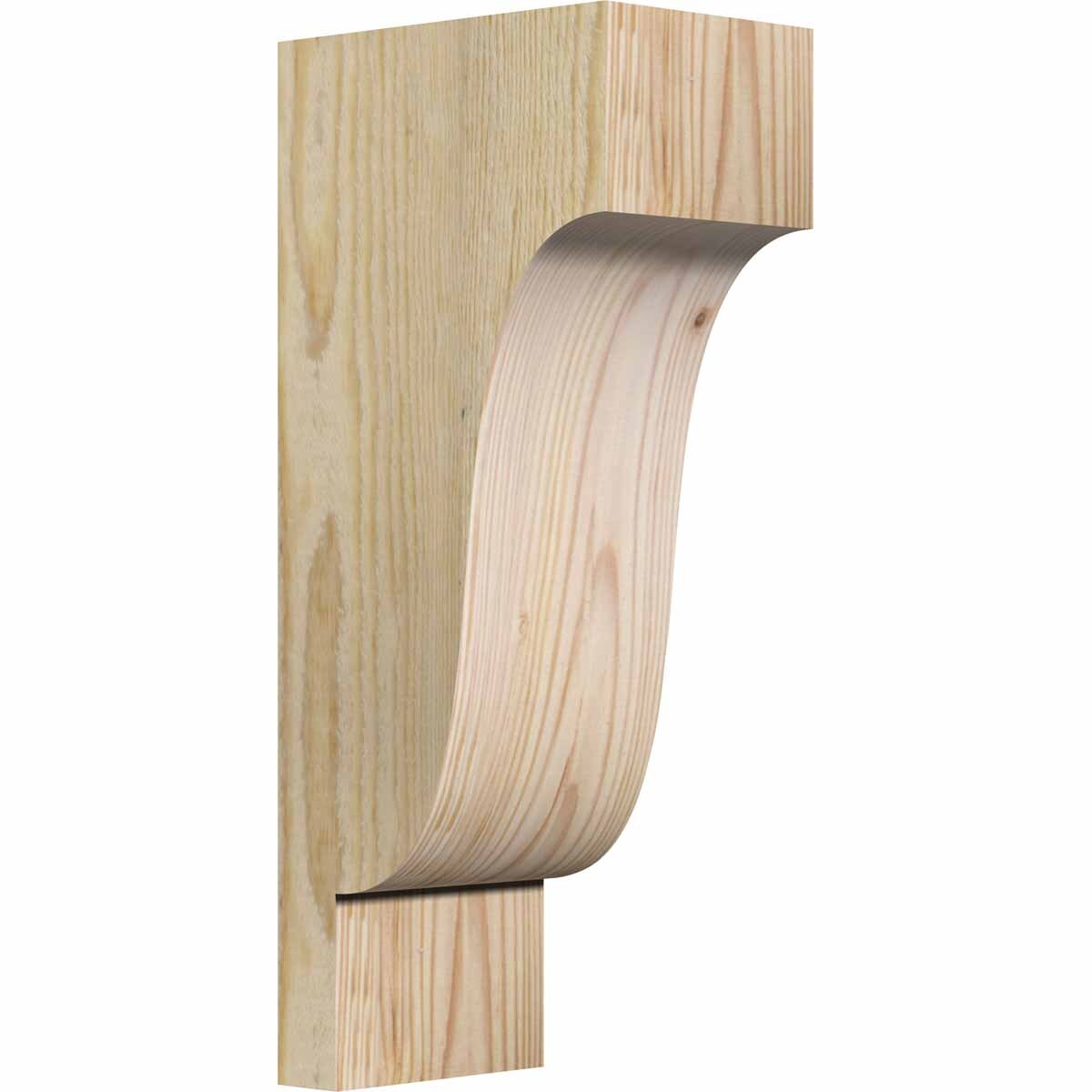 Ekena Millwork COR04X06X14NEW00RDF 4-in x 6-in x 14-in Newport Unfinished Douglas fir Wood Paintable/Stainable Corbel