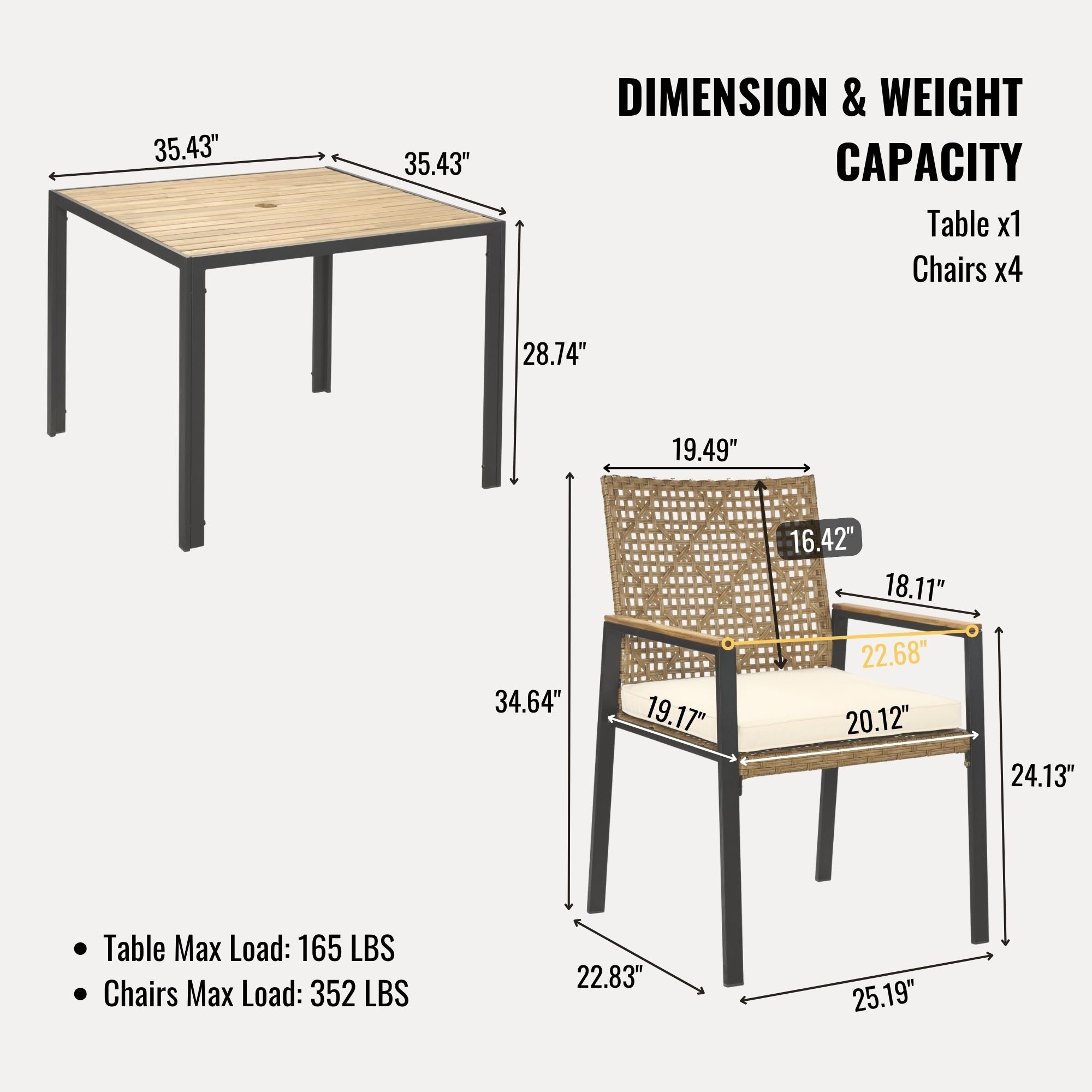 Mondawe LY4867-MO Patio-Dining-Sets - View #13