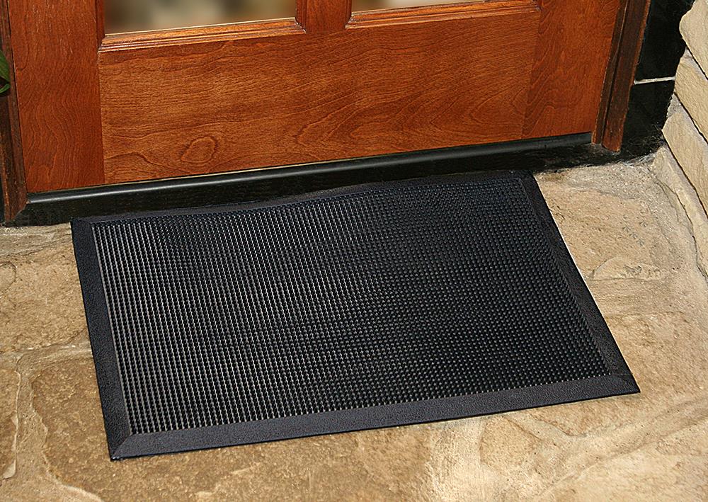 Heavy Duty Outdoor Indoor Front Door Floor Rug Rubber Fingertip Entrance Mat 