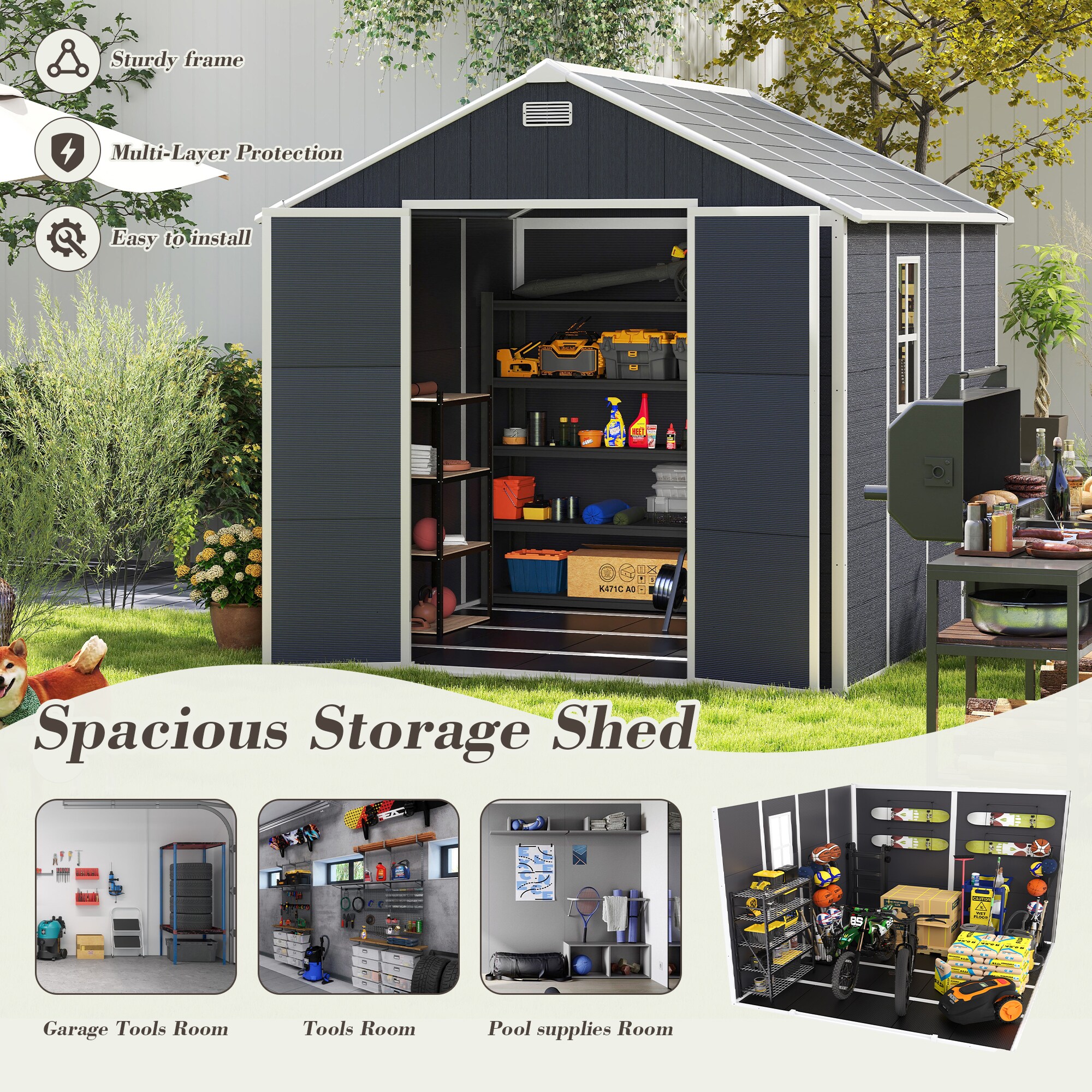 Mondawe MD-WWC00049 Vinyl-Resin-Storage-Buildings - View #5
