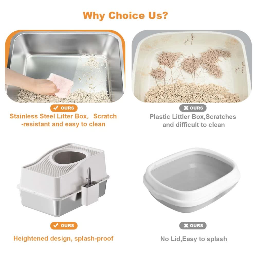 Qeetex WLS-PPS-335DD9BK Cat-Litter-Box - View #7