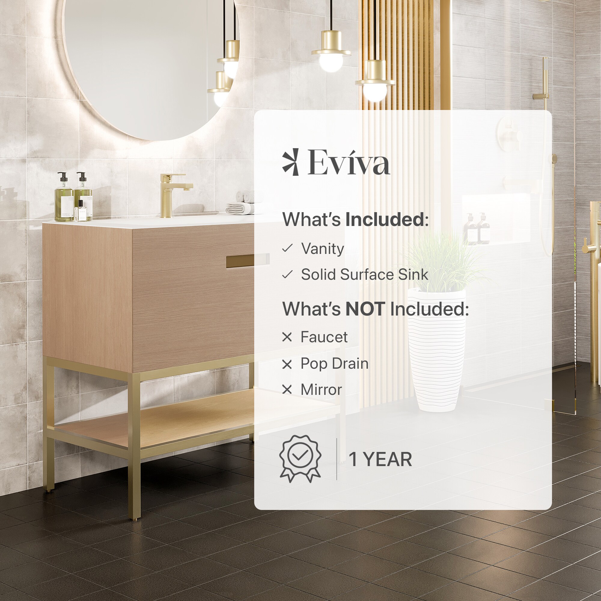 Eviva EVVN203-35OAK Bath-Vanity-Combo - View #7