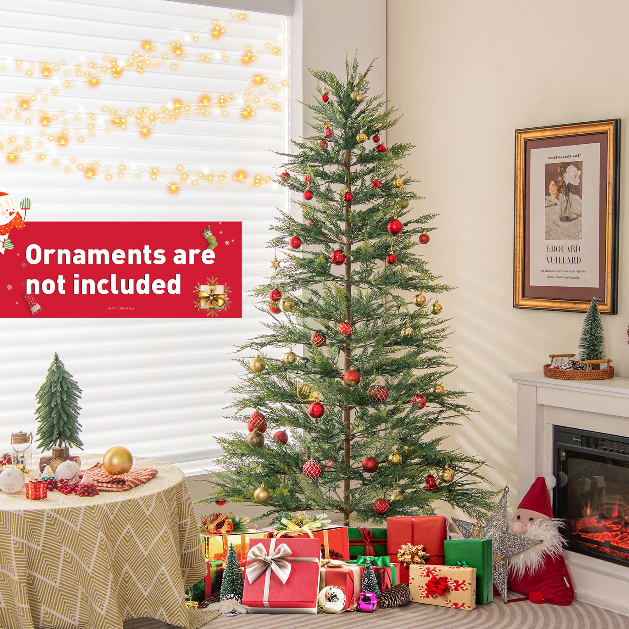 【SALE‼︎】リース #474 Merry Christmas Costway 6.5 FT Artificial Christmas Tree with 420 Warm LED