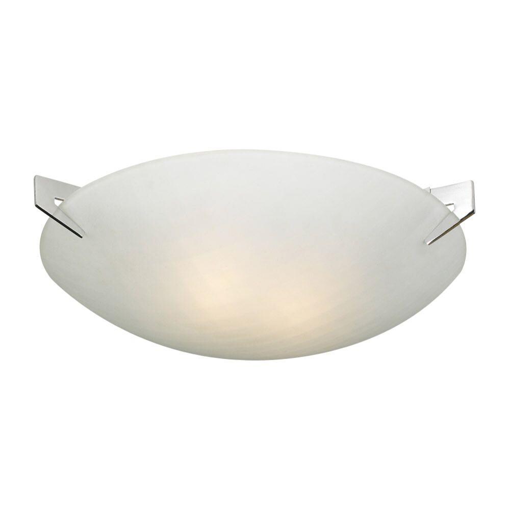 PLC Lighting 12144 PC 1-Light 13-in Polished Chrome Flush Mount Light