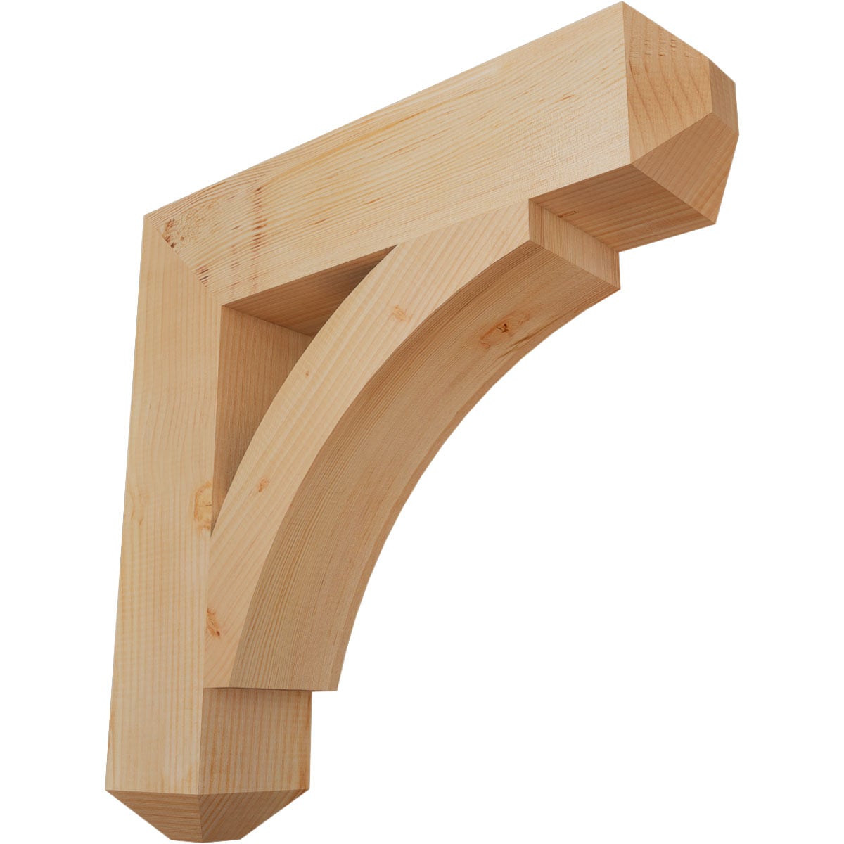 Ekena Millwork BKT06X28X28THR04SDF Thorton craftsman smooth 5-1/2-in x 28-in x 28-in Douglas fir Brown Wood Standard bracket