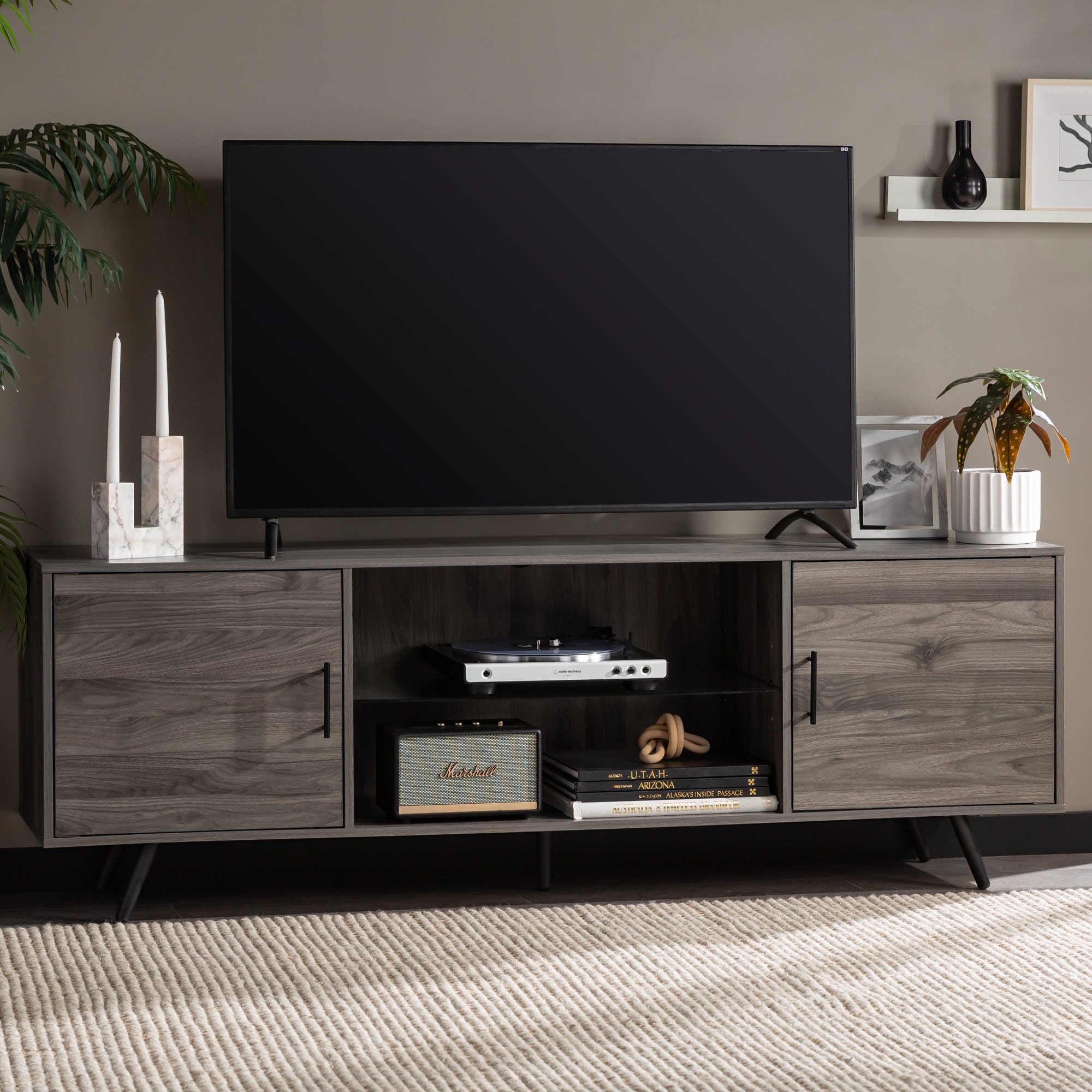 Walker edison grey on sale tv stand