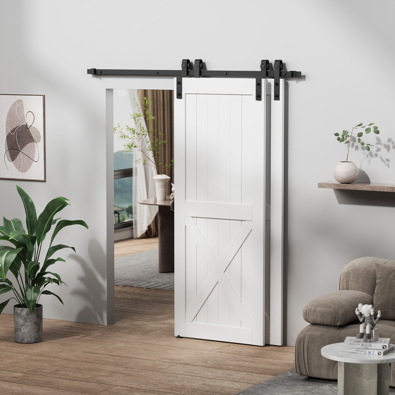 LOVMOR BP-5FT-J-2-DOUBLE Barn-Door-Roller-Kits - View #2