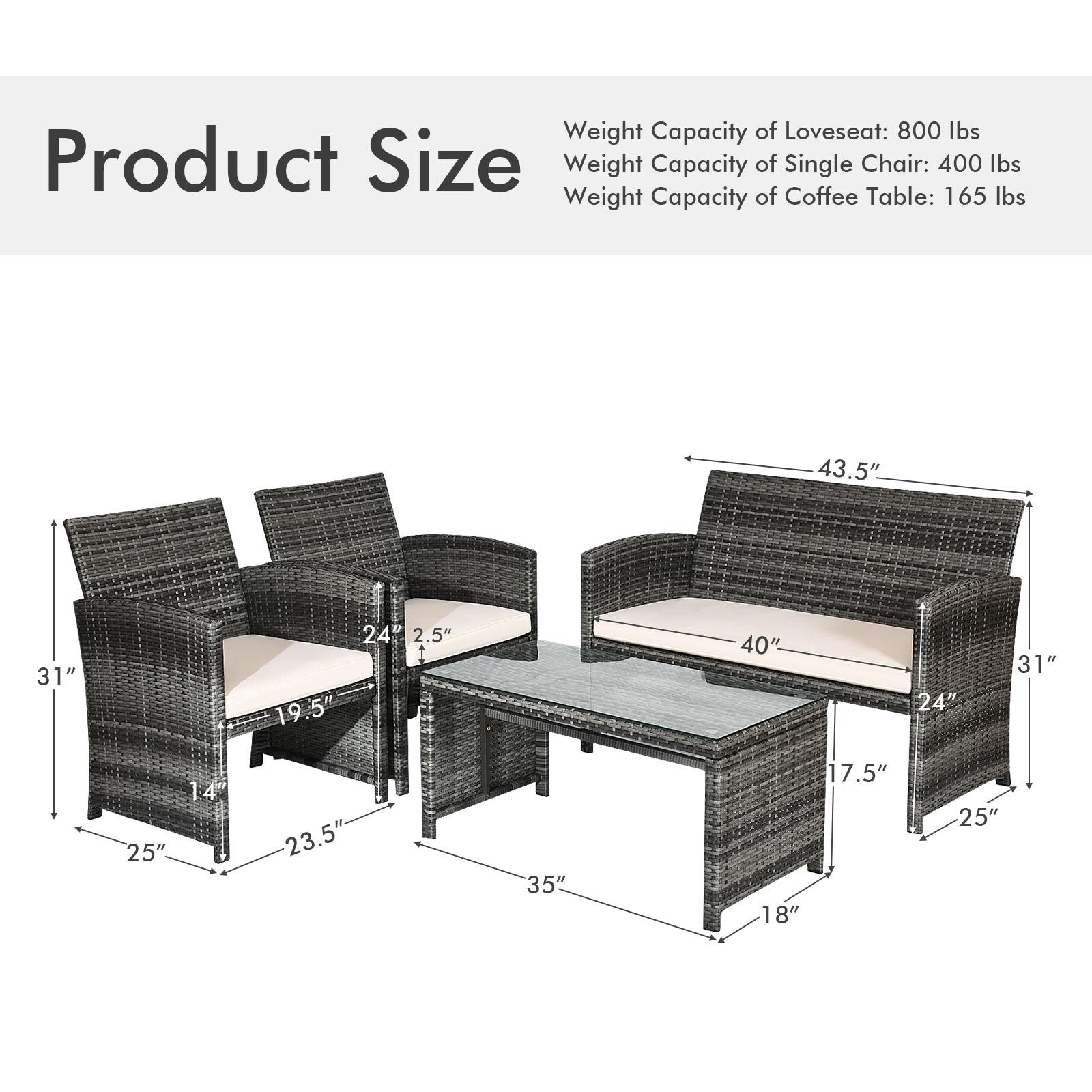 BABOOM BOM-3238WH-CO Patio-Conversation-Sets - View #3